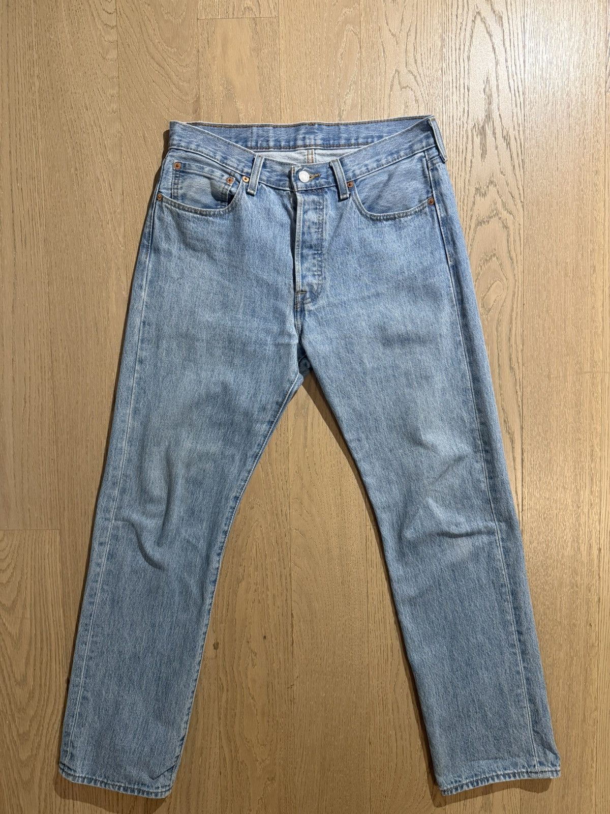 Levi's Levi’s 505 Jeans Regular Light Stonewash Non-Stretch 32x32 Size US 32 / EU 48 - 1 Thumbnail