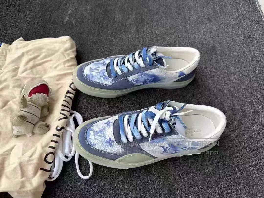 Louis Vuitton Blue Low-Top Sneakers, Size 10. Size US 10 / EU 43 - 1 Thumbnail