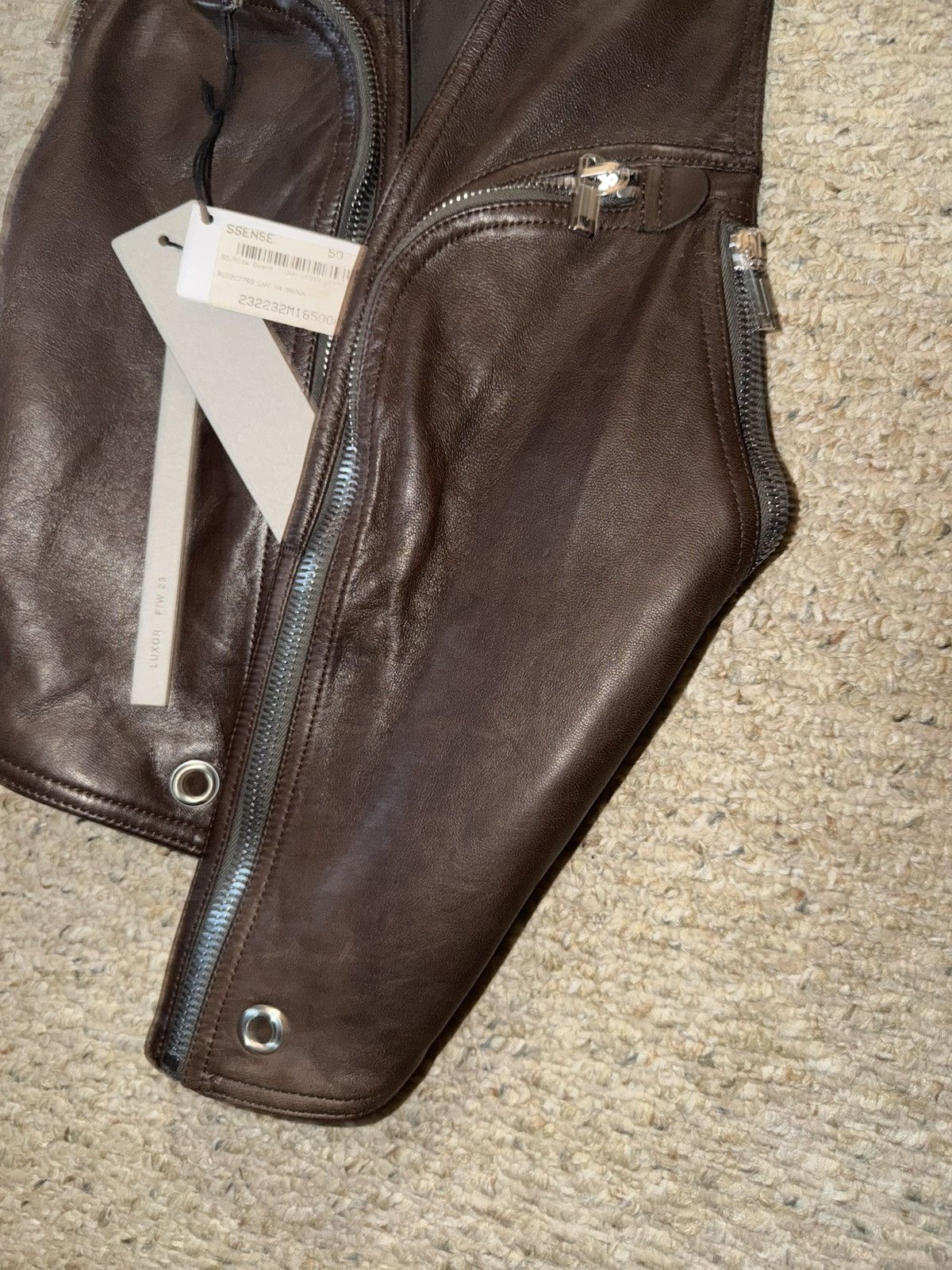 Rick Owens Rick Owens Brown Bauhaus Vest Size 50 Size US M / EU 48-50 / 2 - 4 Thumbnail