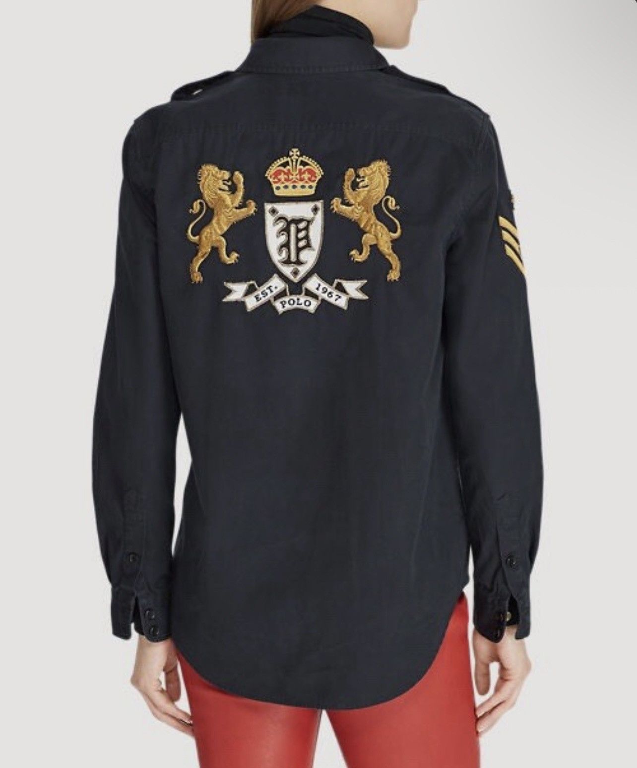 Polo Ralph Lauren Polo Ralph Lauren Patchwork Twill Military Crest Shirt – XS Size XS / US 0-2 / IT 36-38 - 3 Thumbnail
