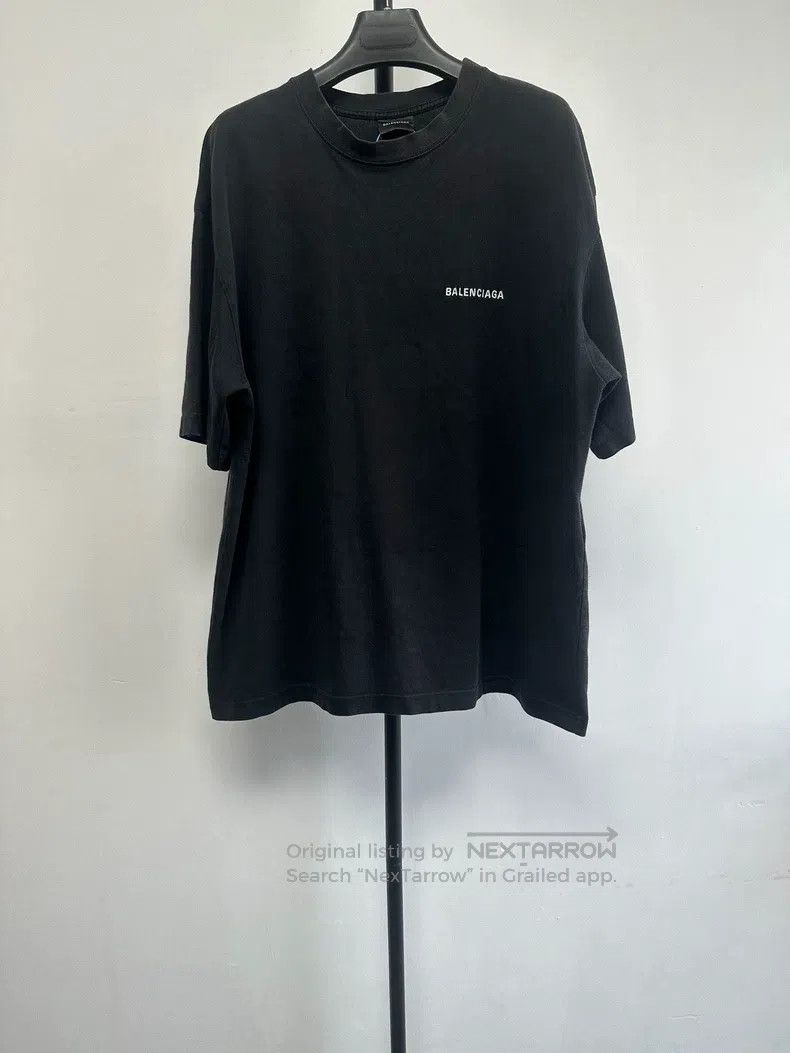 Balenciaga Balenciaga Solid Color Printed Short Sleeve T-Shirt Size US L / EU 52-54 / 3 - 1 Thumbnail