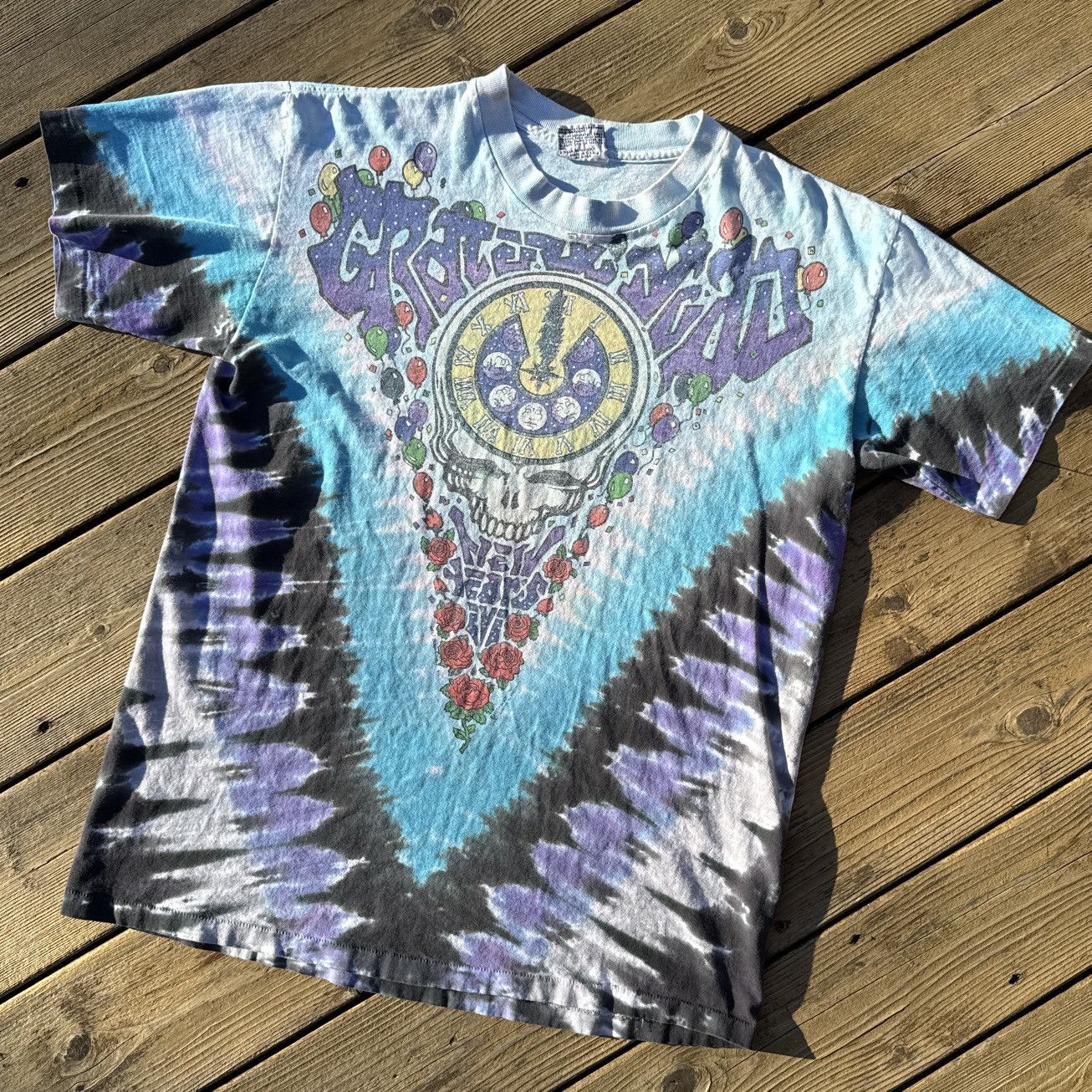 Liquid Blue 1991 Grateful Dead Liquid Blue Tee NYE Tie Dye Concert Tour Size US L / EU 52-54 / 3 - 1 Thumbnail