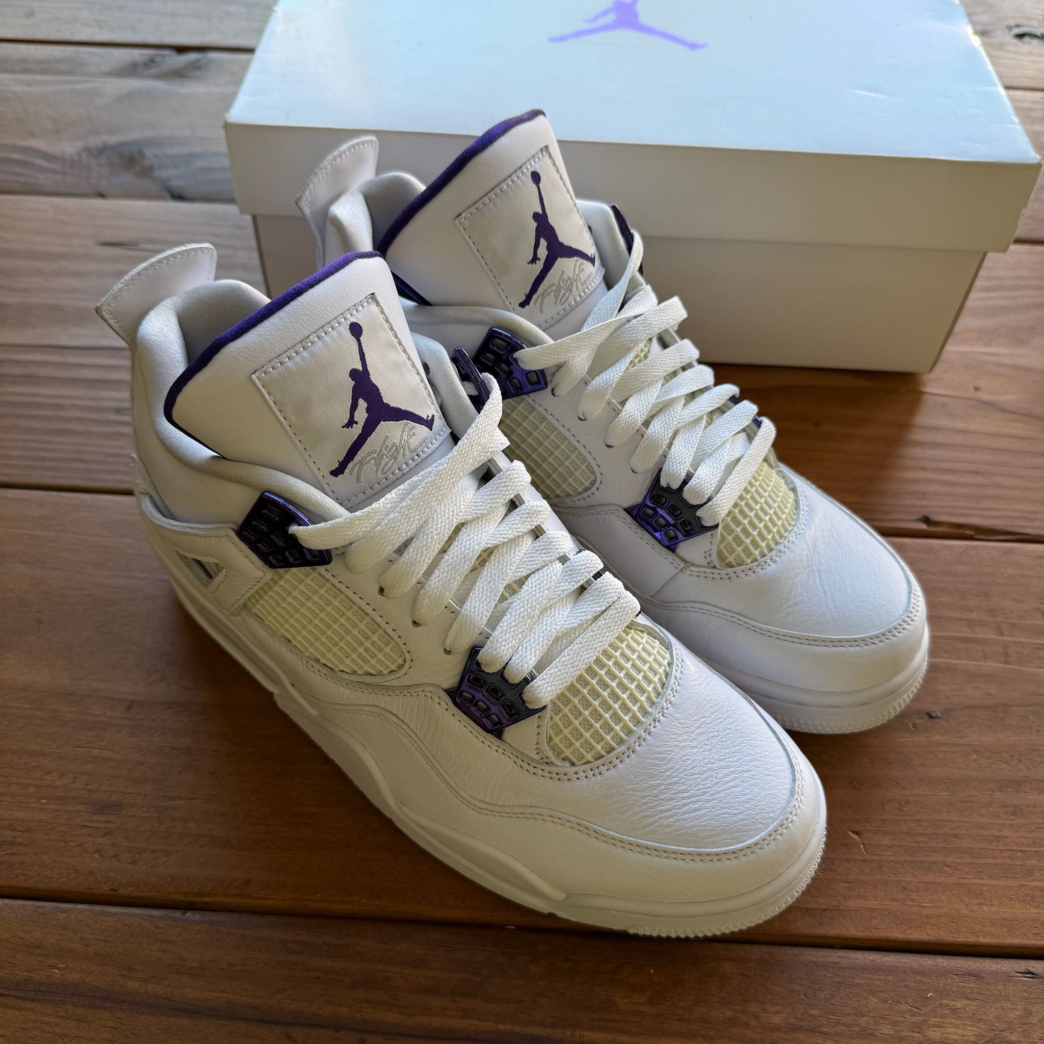 Jordan Brand Size 9 - Jordan 4 Retro 'Purple Metallic' Size US 9 / EU 42 - 5 Thumbnail