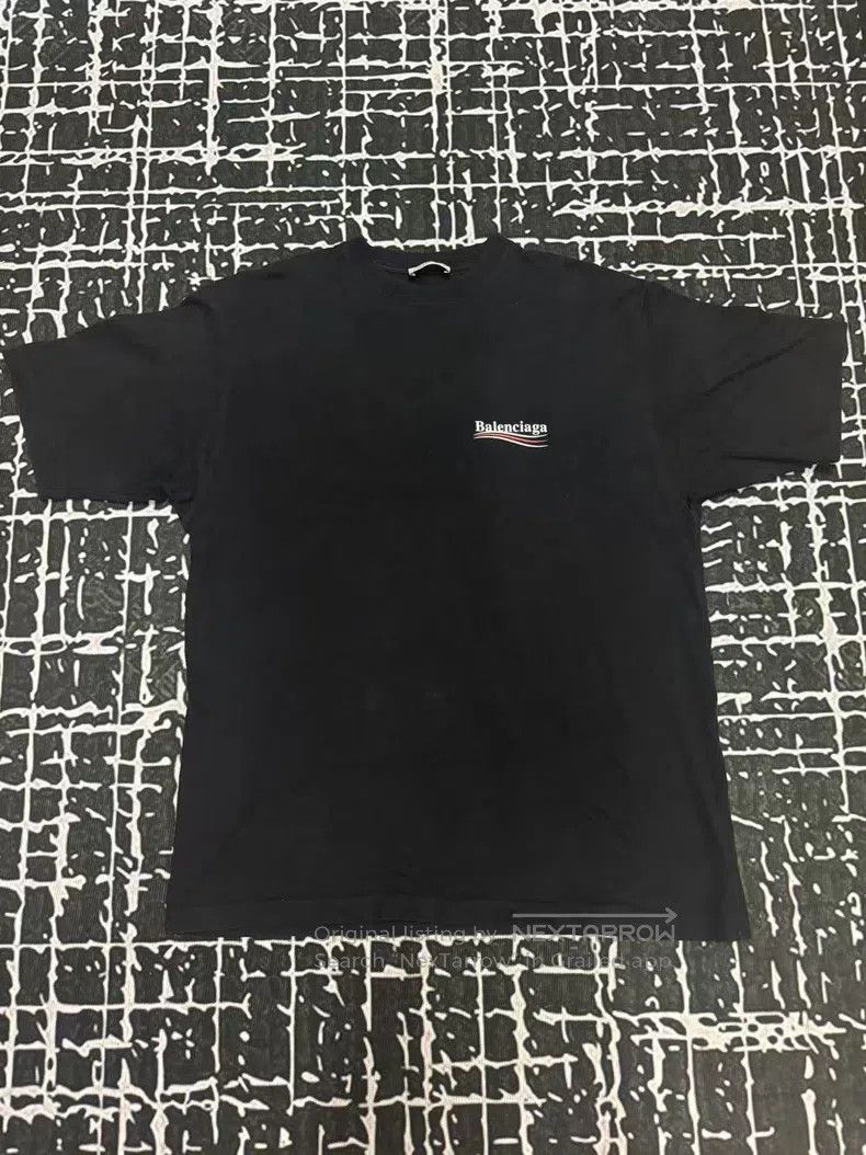 Balenciaga Balenciaga Coke print wave logo loose fit short-sleeve Size US S / EU 44-46 / 1 - 1 Thumbnail