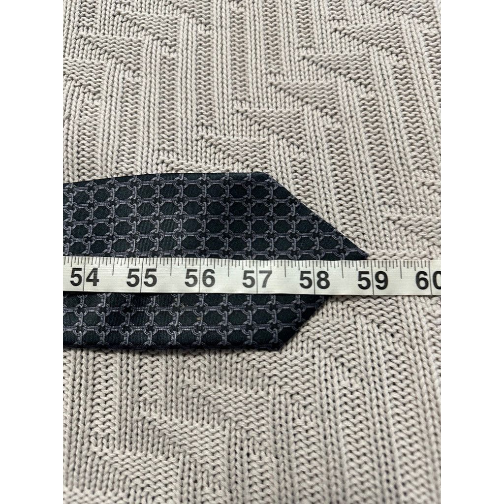 Vintage VIntage Mercedes navy silver tie Size ONE SIZE - 4 Thumbnail