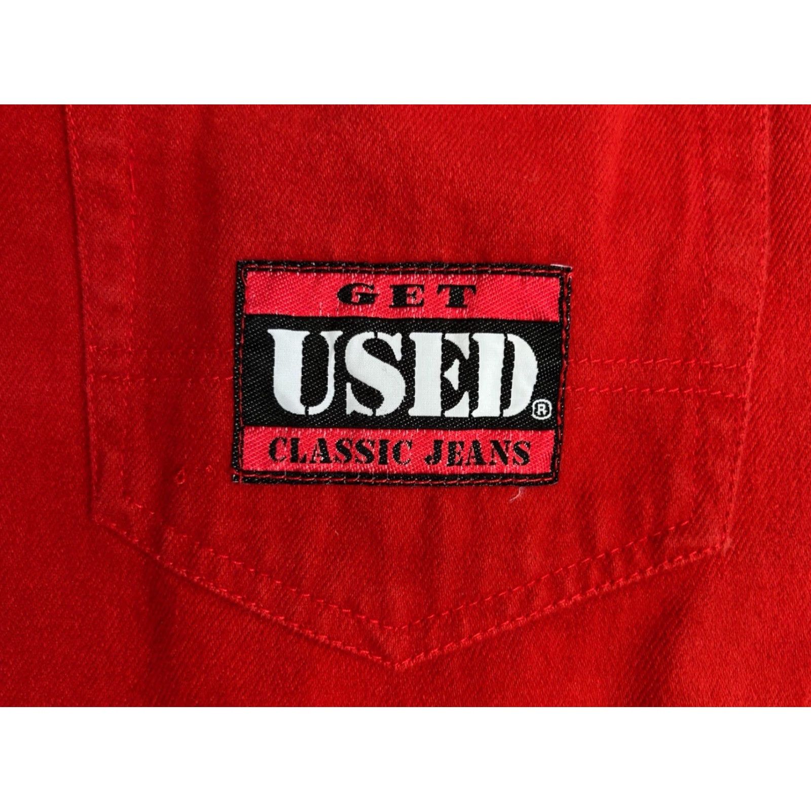 Vintage VINTAGE Get Used Jeans Mens 30 Red 90s Deadstock NOS NWT Modern "Jeans" Size US 30 / EU 46 - 5 Thumbnail