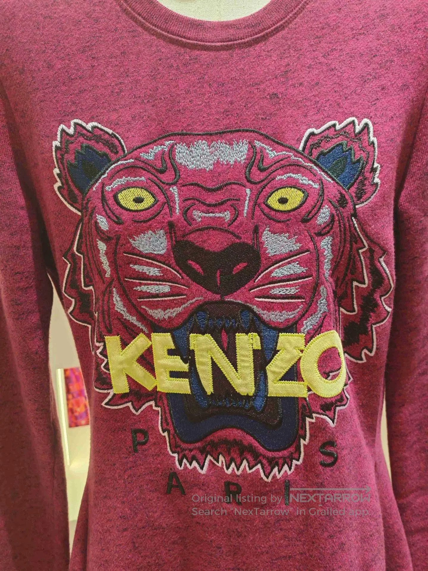 Kenzo KENZO Tiger Embroidered Sweatshirt Dress. Size M / US 6-8 / IT 42-44 - 3 Thumbnail