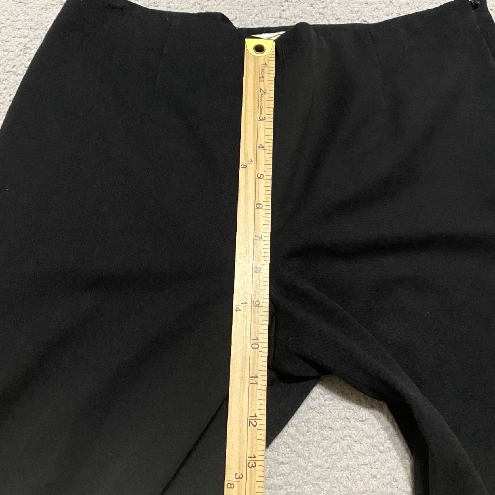 Talbots Talbots Womens 10P Dress Pants Black Straight Petites High Rise Ankle Business Size 32" / US 10 / IT 46 - 6 Thumbnail