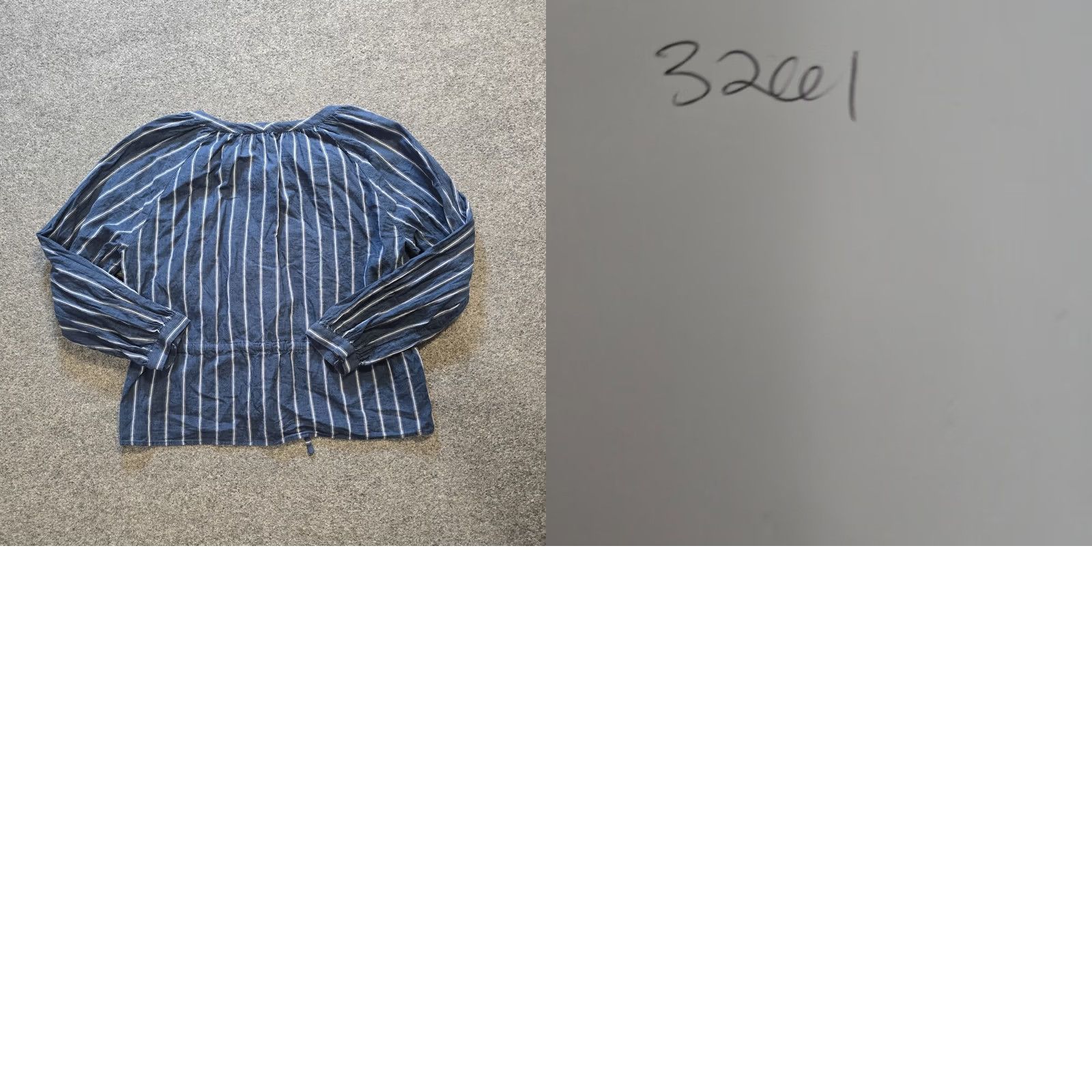 J.Crew J.CREW Top Womens Size 12 Blue Striped Linen Peasant Long Sleeve Boho Casual Shirt Womens Size XL / US 12-14 / IT 48-50 - 8 Thumbnail