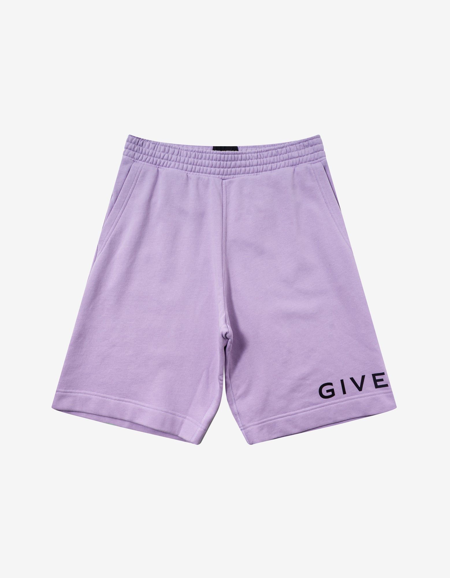 image of Givenchy Purple Archetype Logo Sweat Shorts Size S, Men's