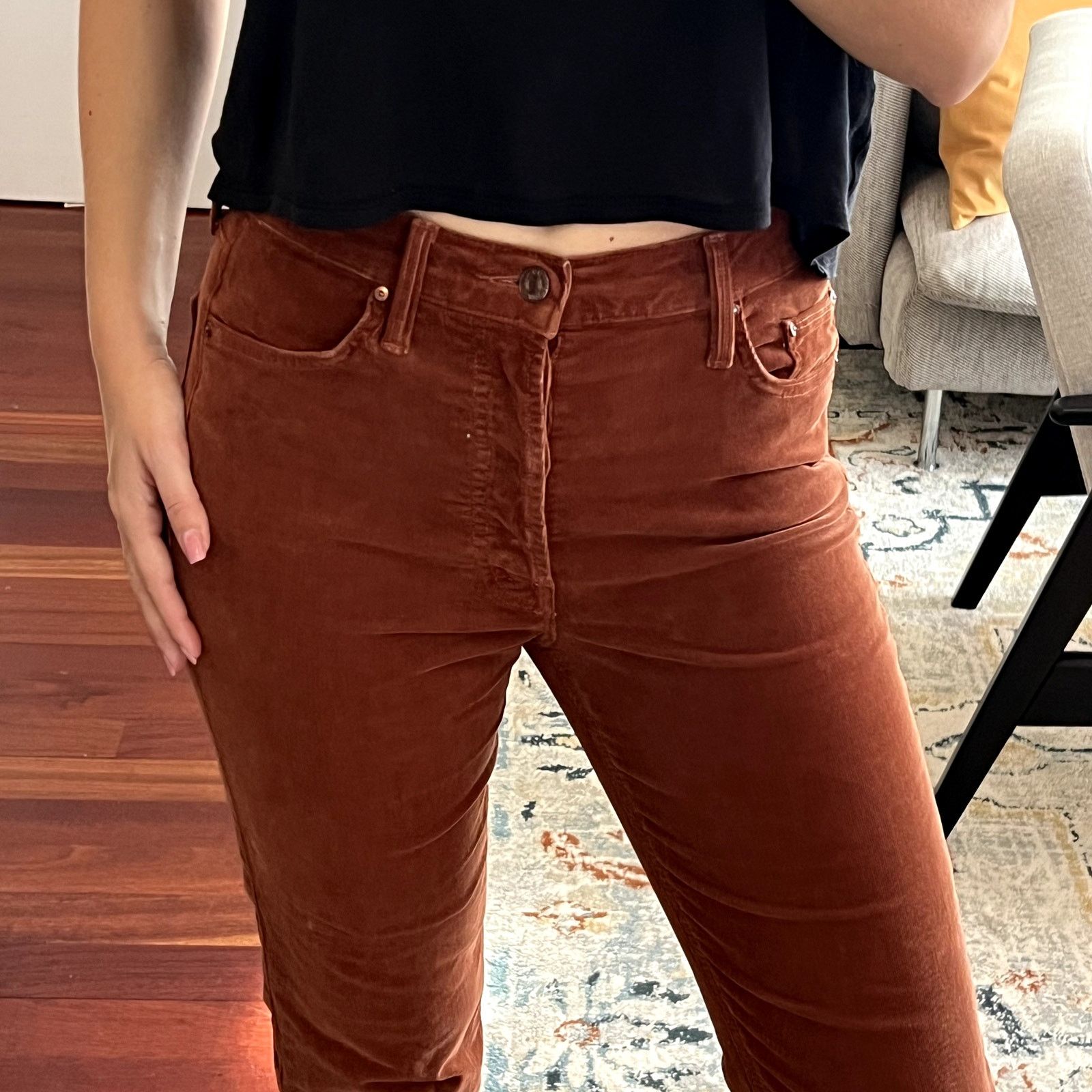 MOTHER Mother The tomcat ankle Pants Hopscotch brown corduroy pants Size 26" / US 2 / IT 38 - 2 Thumbnail