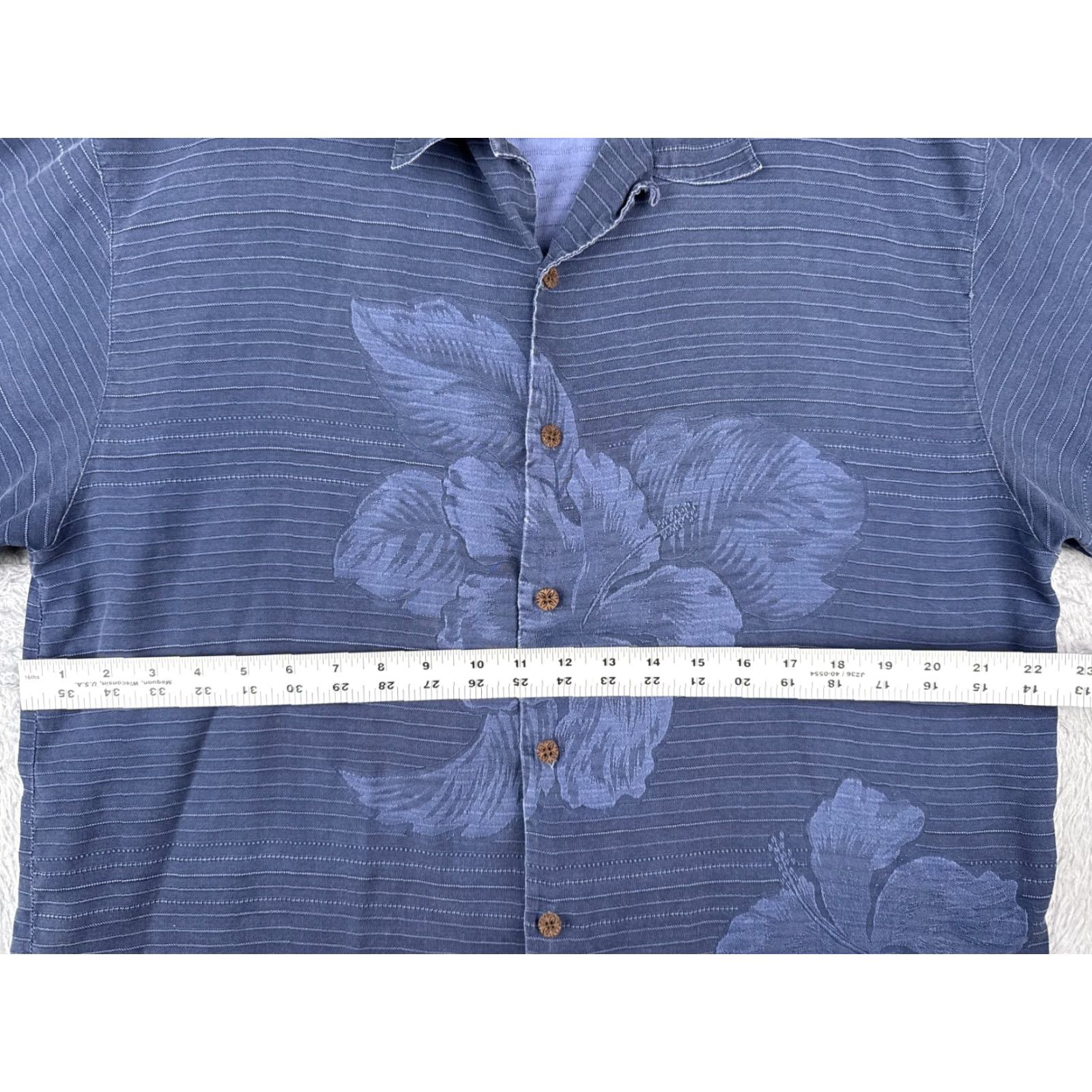 Tommy Bahama Tommy Bahama Shirt Men Extra Large Blue Stripe Floral Button Hawaiian 100% Silk Size US XL / EU 56 / 4 - 6 Thumbnail