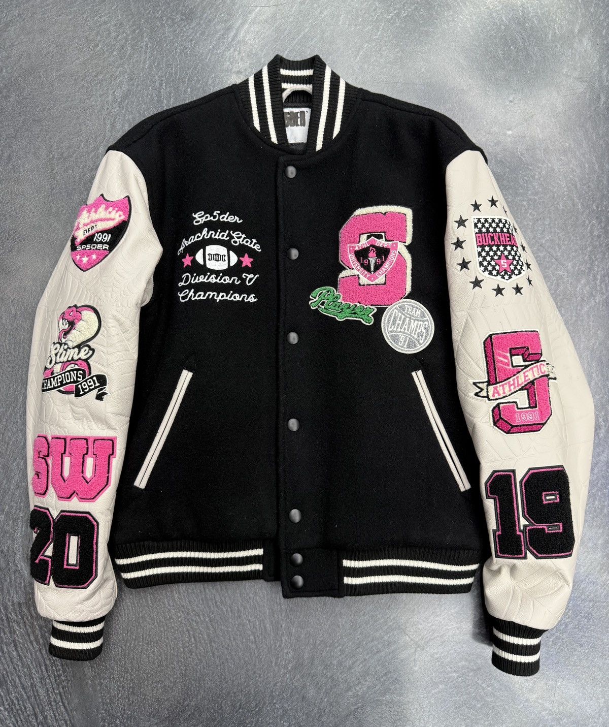 Sp5der Sp5der Division 5 Varsity Jacket Size US S / EU 44-46 / 1 - 1 Thumbnail