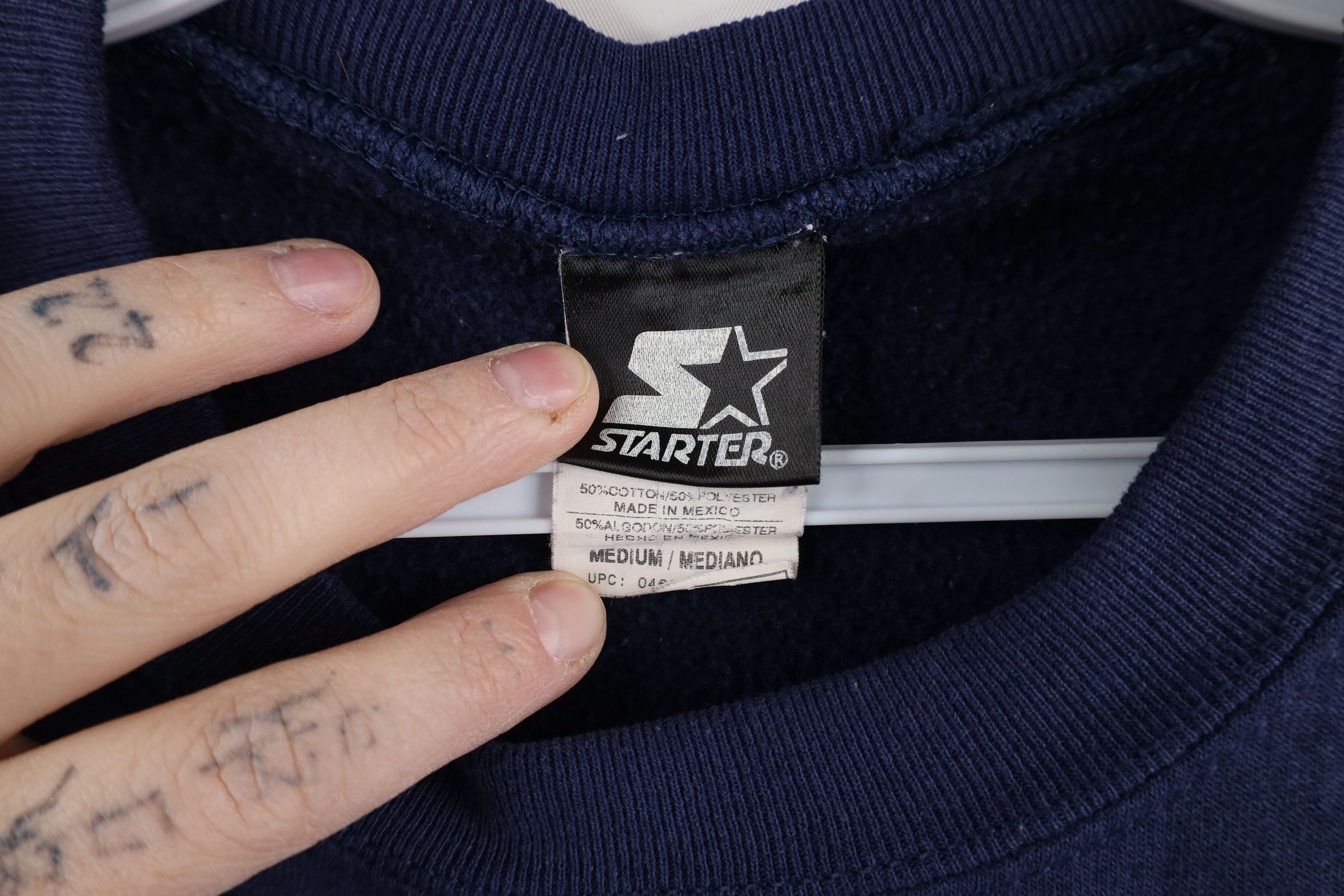 Starter × Vintage Vintage 90s Starter Spell Out Crewneck Sweatshirt Blue Size US M / EU 48-50 / 2 - 10 Thumbnail