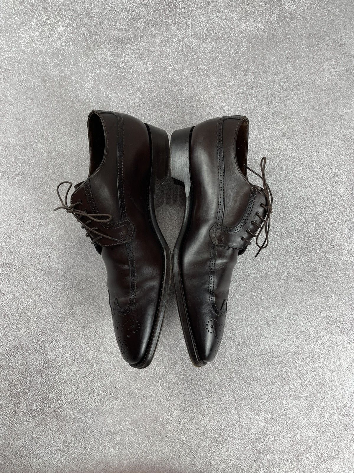 Santoni Santoni Brogue Brown Leather Men’s Shoes Size US 9.5 Size US 9.5 / EU 42-43 - 8 Thumbnail