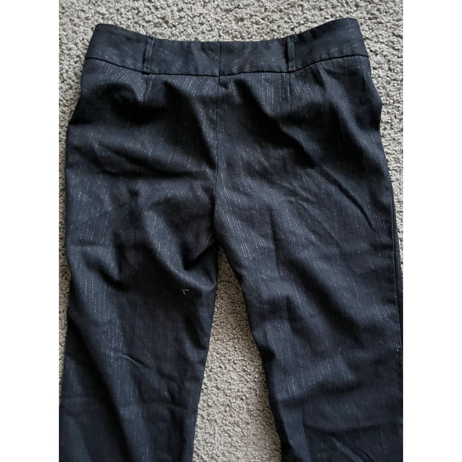 Hugo Boss HUGO BOSS Womens Dress Pants Navy Blue Striped Virgin Wool Size 8 Business Casual Size 30" / US 8 / IT 44 - 4 Thumbnail