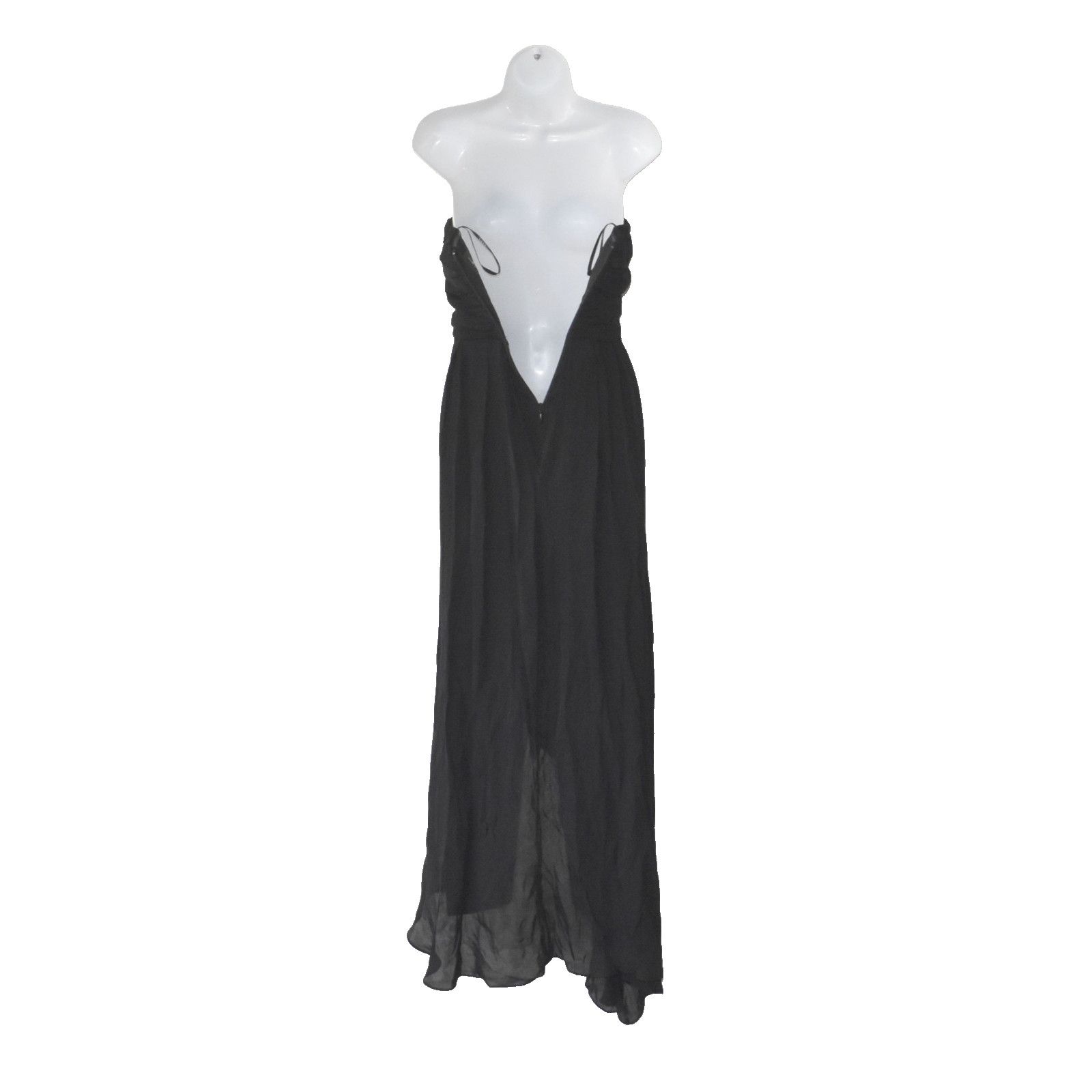 Nicole Miller NICOLE MILLER Black Silk Blend Strapless Jumpsuit Sz 2 $395 Size 26" / US 2 / IT 38 - 5 Thumbnail
