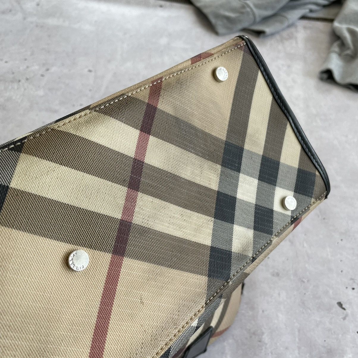 Burberry × Vintage RARE Burberry monogram handle bag y2k Size ONE SIZE - 14 Thumbnail