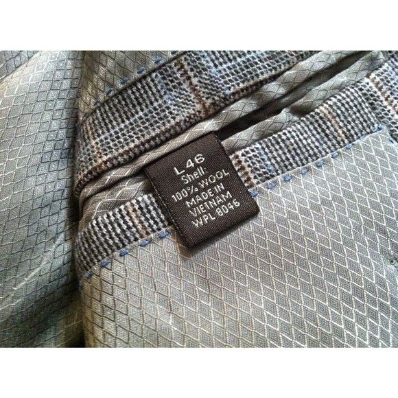 Tasso Elba TASSO ELBA MEN'S BROWN 100%WOOL SPORT COAT BLAZER SIZE: 46L Size 46L - 9 Thumbnail