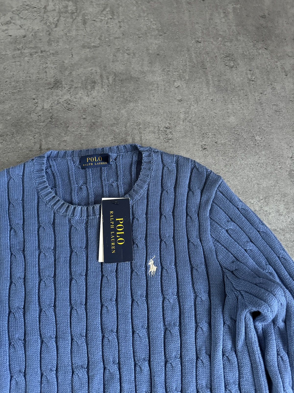 Polo Ralph Lauren × Vintage Polo Ralph Lauren DSWT sweater knitwear rare boxy blue logo Size US M / EU 48-50 / 2 - 2 Thumbnail