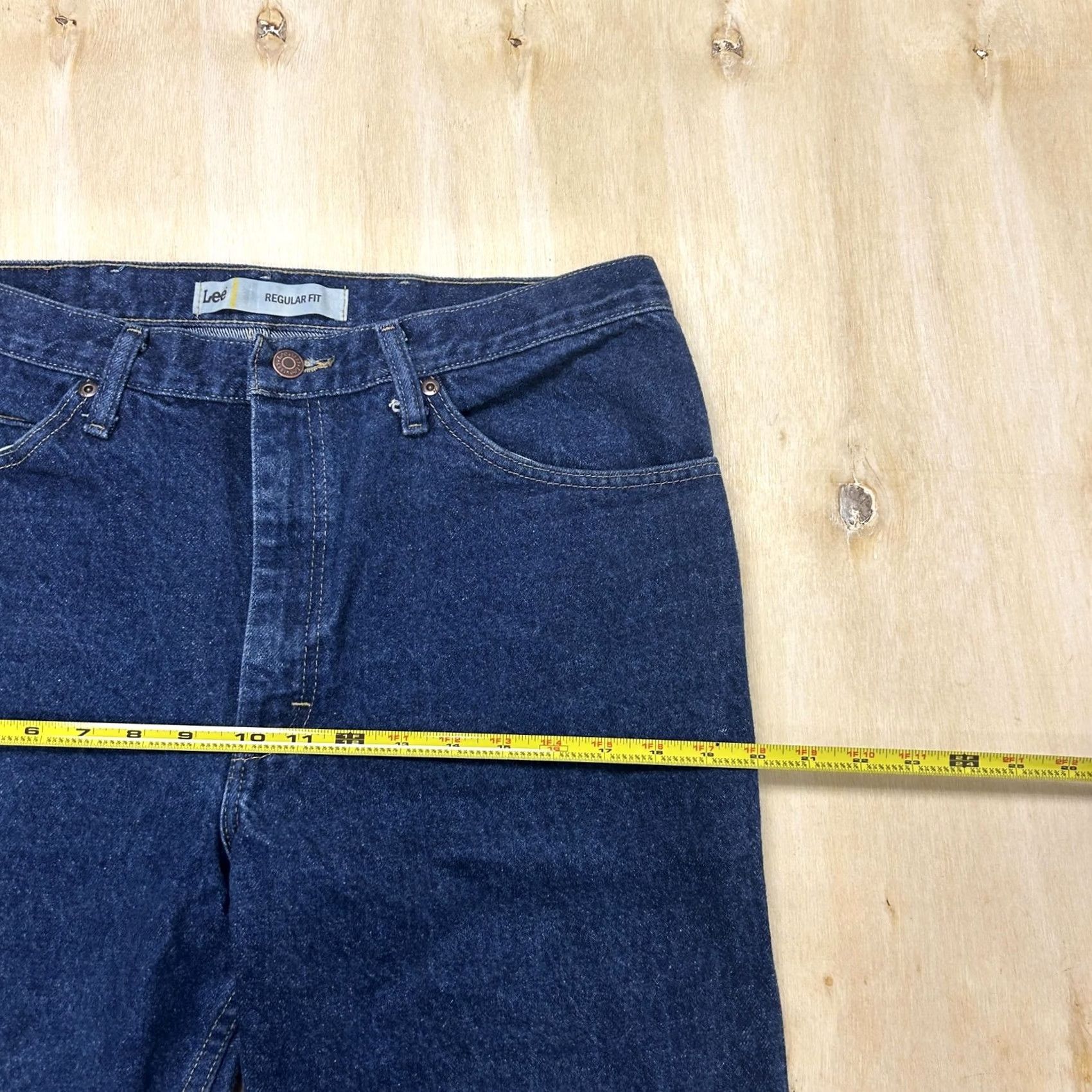 Lee Lee Mens Jeans 36x34 Dark Wash Blue Denim Straight Regular Fit Casual Pants Size US 36 / EU 52 - 7 Thumbnail