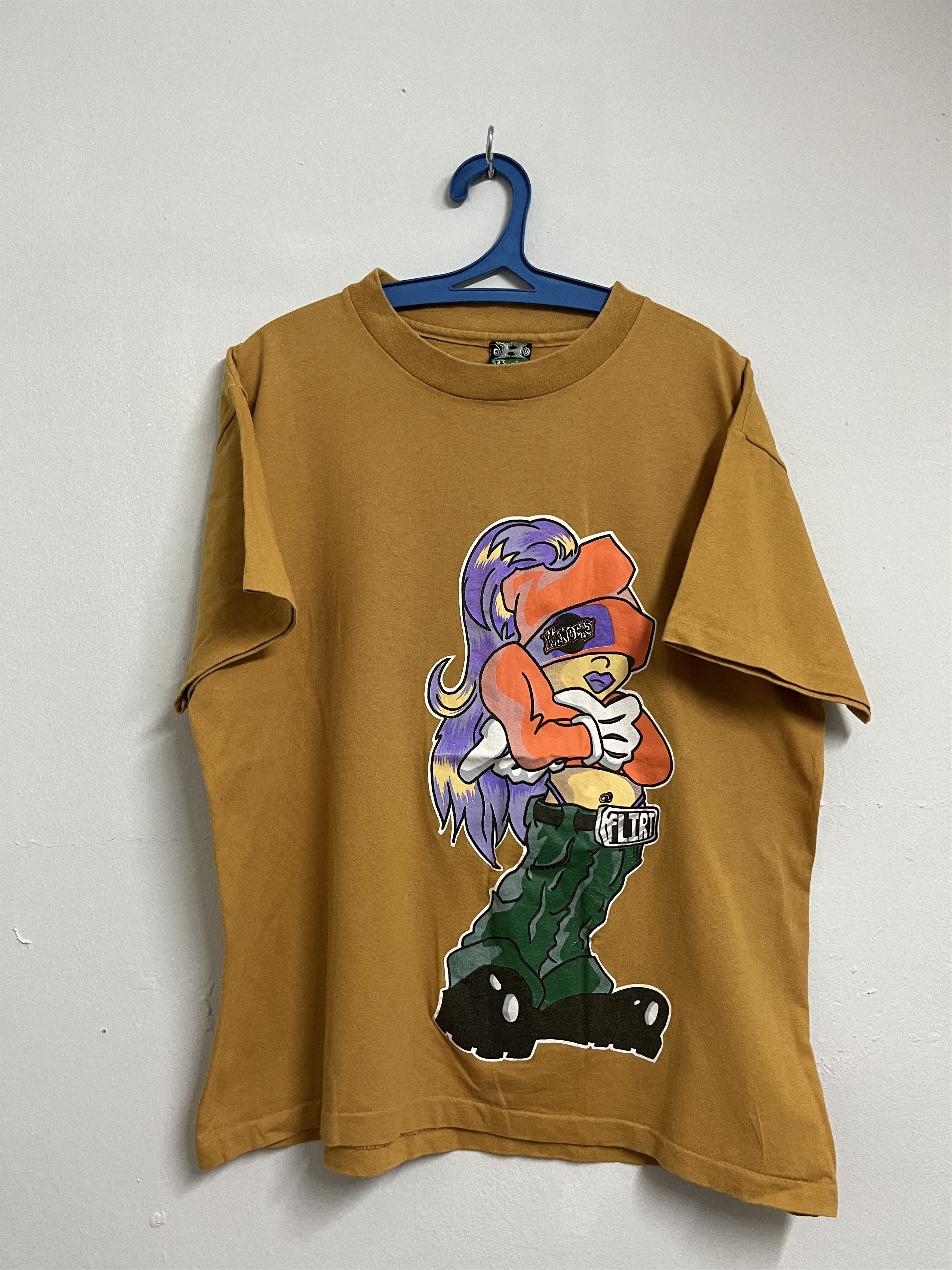 Vintage 🔥 90s HANGERS SKATE FLIRT Single Stitched Tee Size US M / EU 48-50 / 2 - 3 Thumbnail