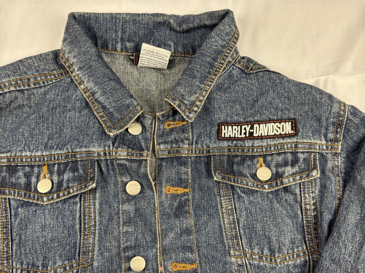Harley Davidson × Vintage harley davidson denim jacket M 12/14 Size US S / EU 44-46 / 1 - 4 Thumbnail