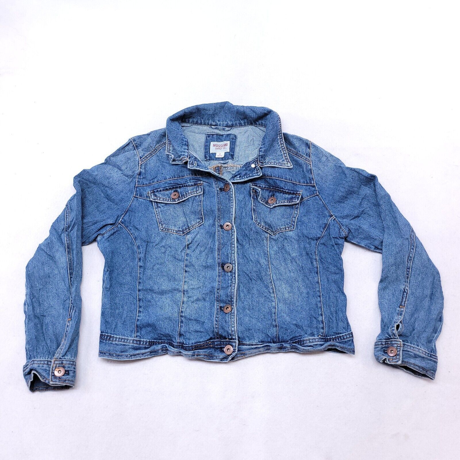 Mossimo Mossimo Button Up Long Sleeve Jean Jacket Womens Size 2 Blue Size S / US 4 / IT 40 - 2 Thumbnail