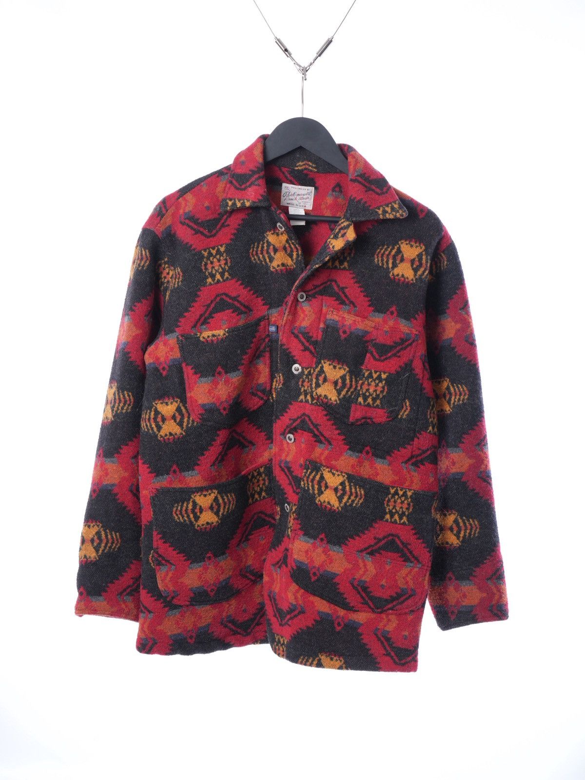 Rockmount Ranch Wear Vintage 80s Ranchwear Wool Chore Jacket Western fits M-L USA Size US S / EU 44-46 / 1 - 1 Thumbnail
