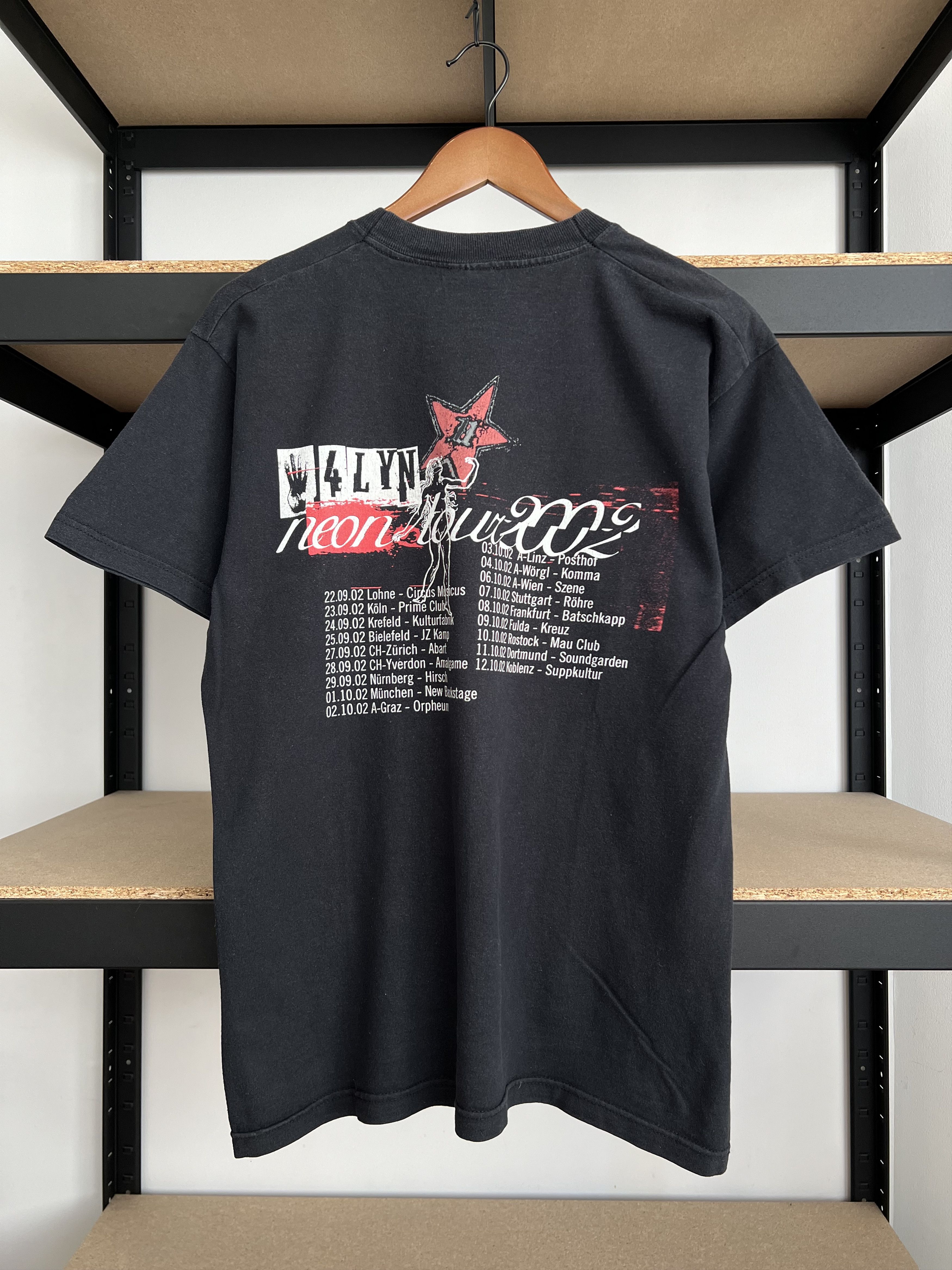 Band Tees Vintage 2002 4Lyn Neon Tour Nu Metal Band Black T-shirt Size US M / EU 48-50 / 2 - 2 Thumbnail