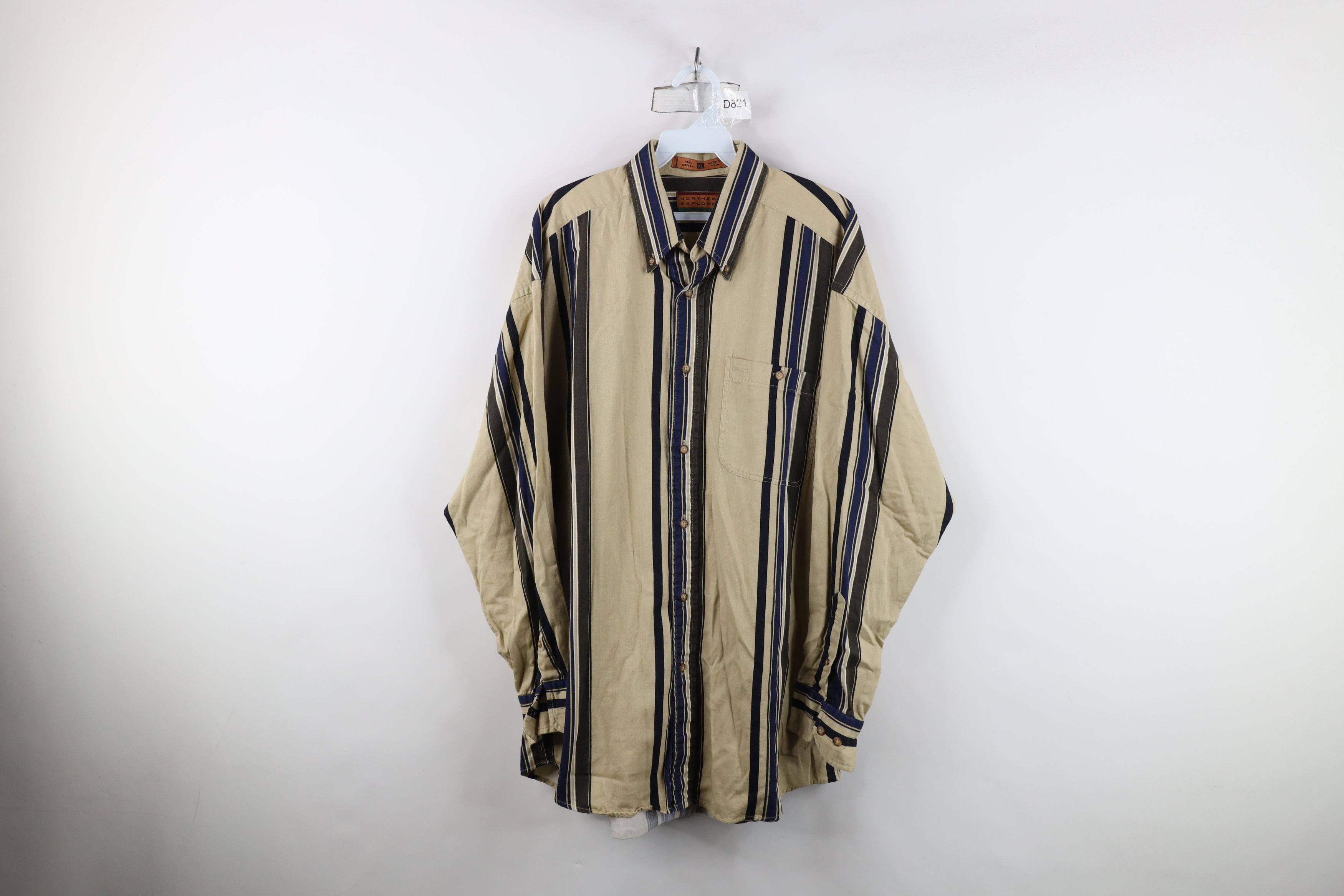 Vintage Vintage 90s Streetwear Block Collared Button Down Shirt Size US XL / EU 56 / 4 - 1 Thumbnail