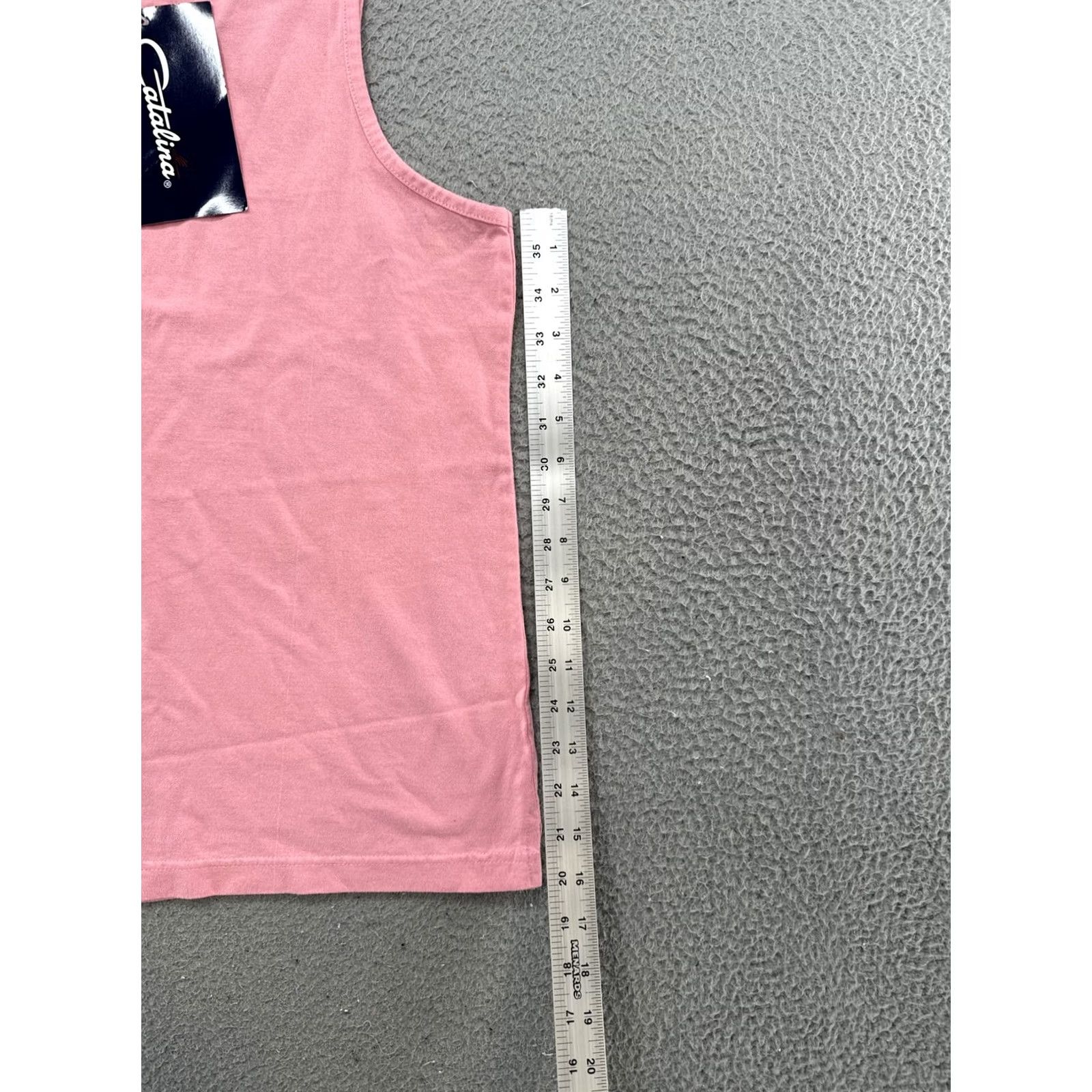 Catalina VINTAGE Catalina Women’s Pink 100% Cotton Sleeveless Tank Top XL Shirt, V Neck, Round Neck, Pullover, Basic Retro Size XL / US 12-14 / IT 48-50 - 6 Thumbnail