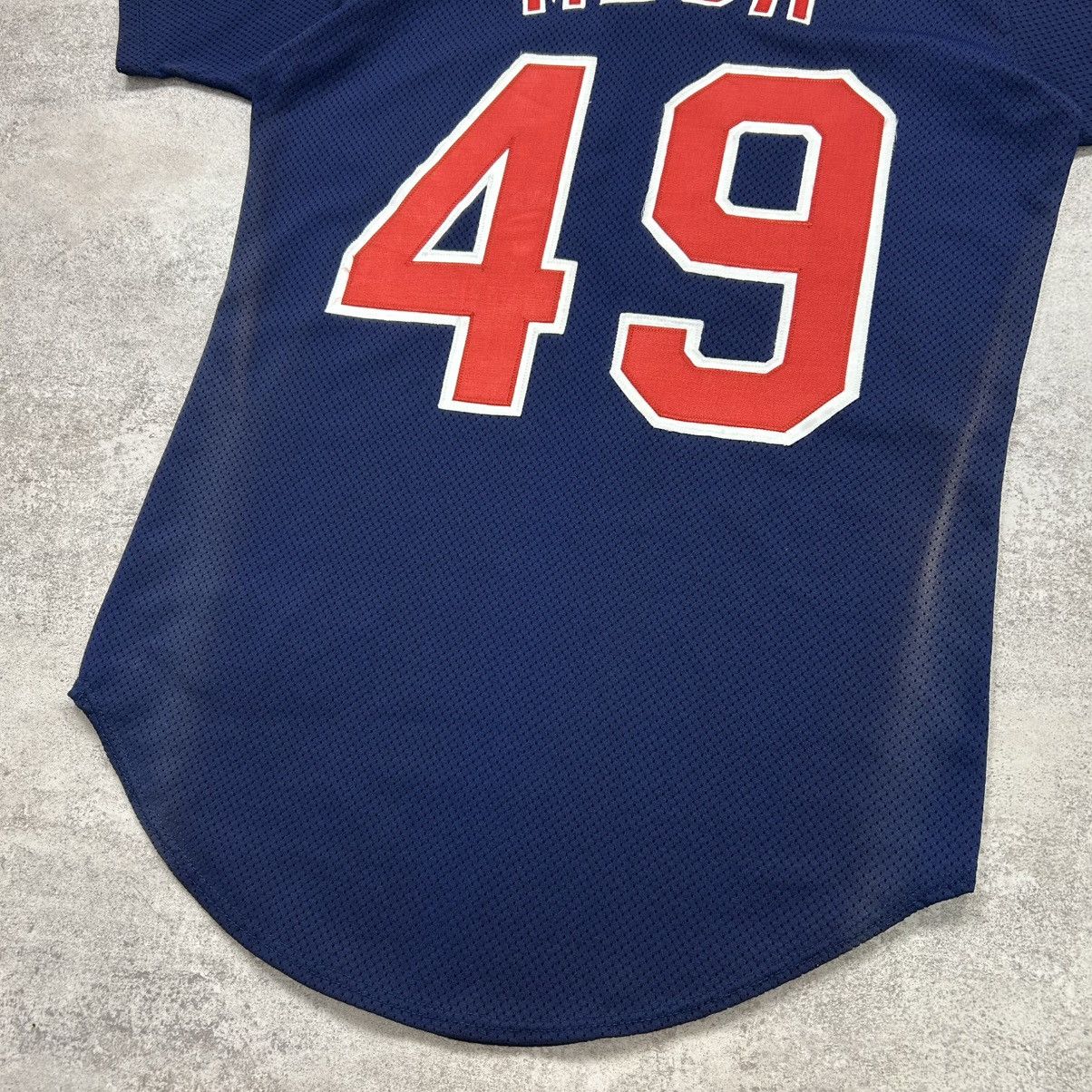 MLB × Russell Athletic × Vintage VTG 90s CLEVELAND INDIANS JOSE MESA RUSSELL PRACTICE JERSEY Size US M / EU 48-50 / 2 - 10 Thumbnail