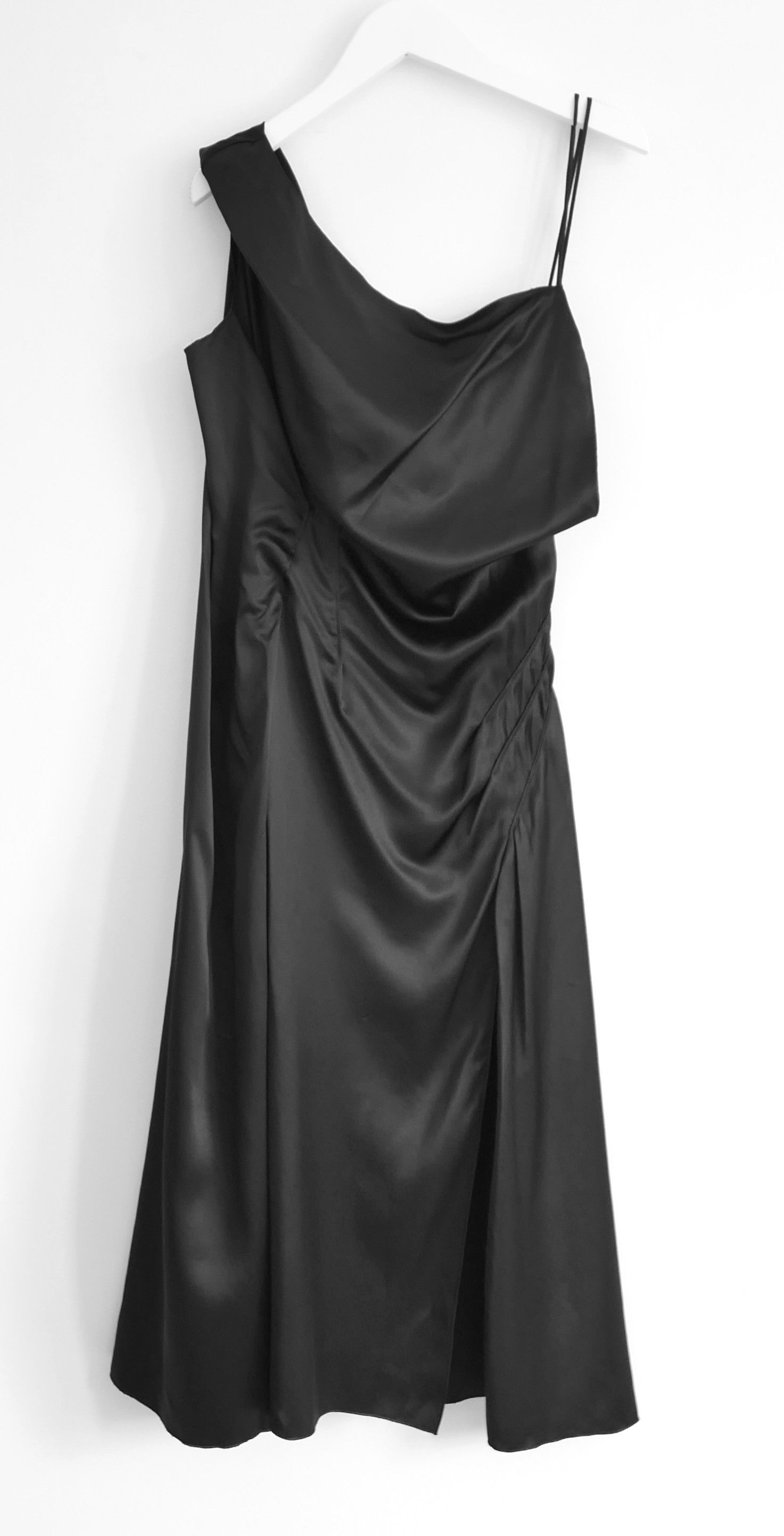 Versace Versace SS19 black silk double layer slip dress Size S / US 4 / IT 40 - 1 Thumbnail