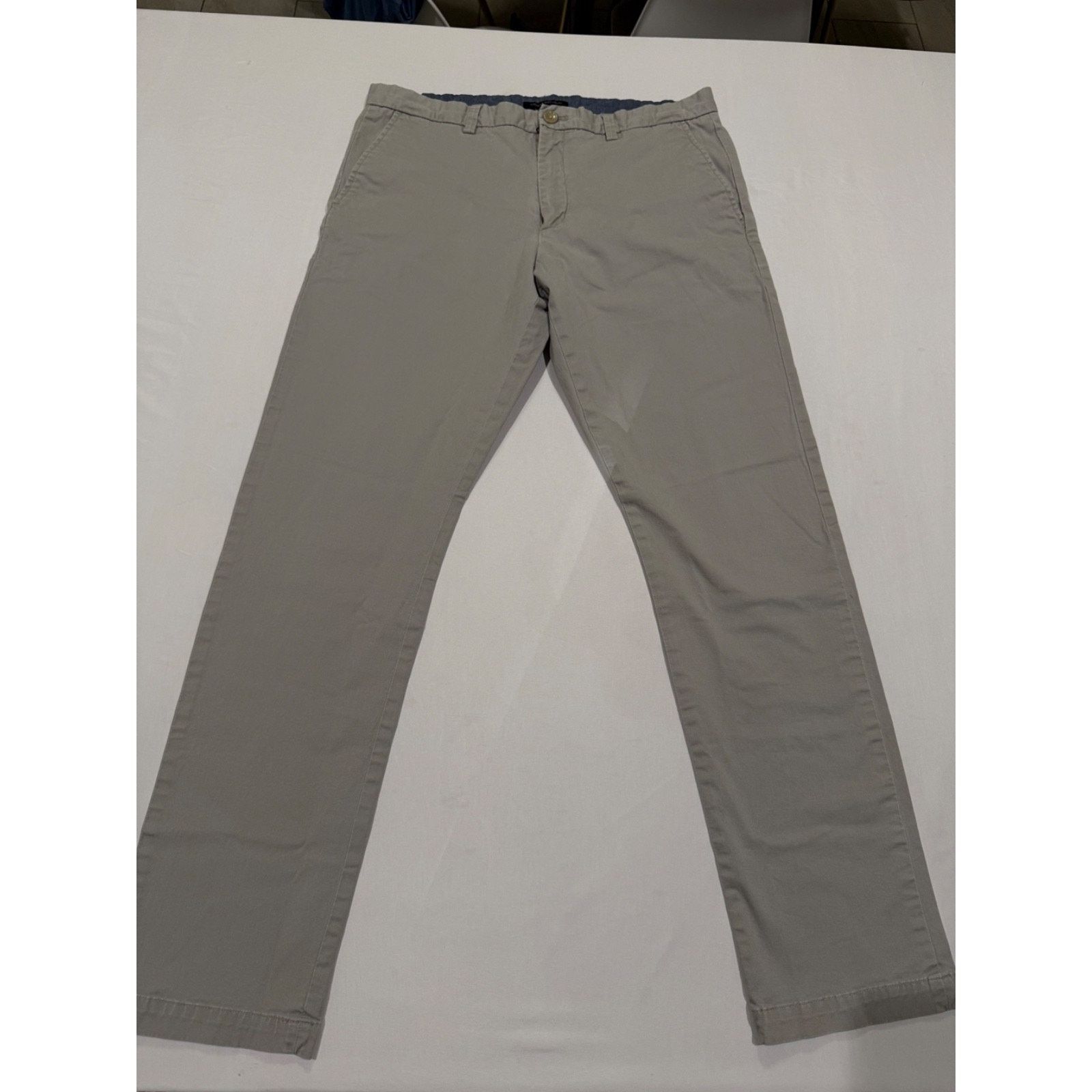 Banana Republic Banana Republic Fulton Skinny Chino Pants Men's 35x34 Gray Size US 35 - 1 Thumbnail