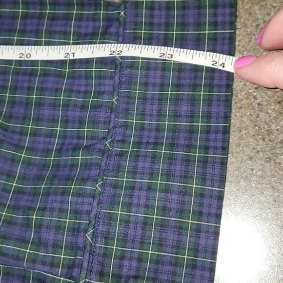 Vintage Lands' End Blue Plaid Button Down Top w Pocket & Elastic Wai Size US L / EU 52-54 / 3 - 9 Thumbnail