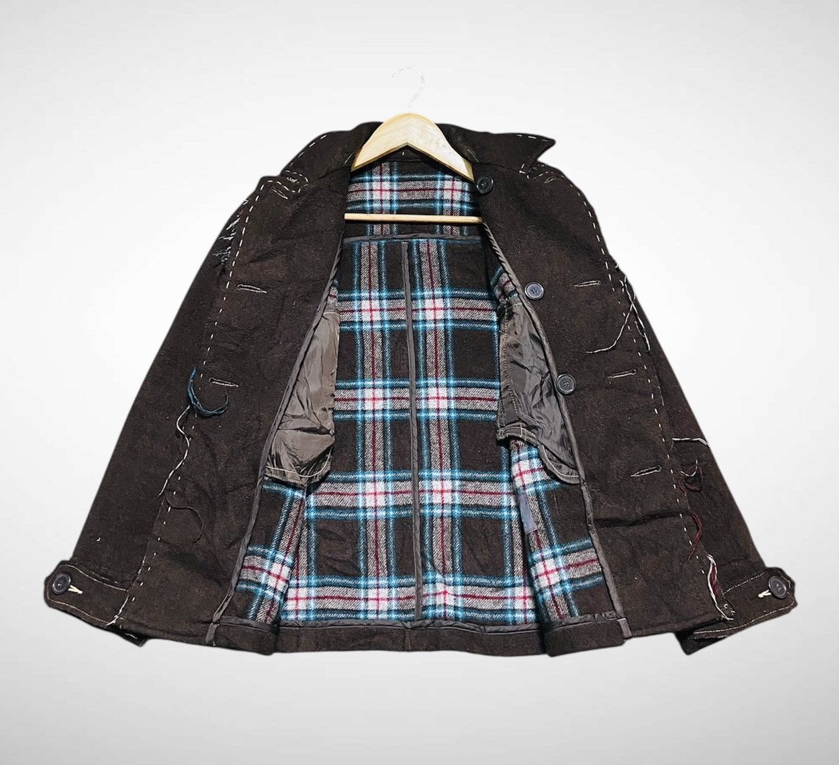Japanese Brand Kapital Inspire - Nine Ten Plus Double Breasted Wool Jacket Size S / US 4 / IT 40 - 3 Thumbnail