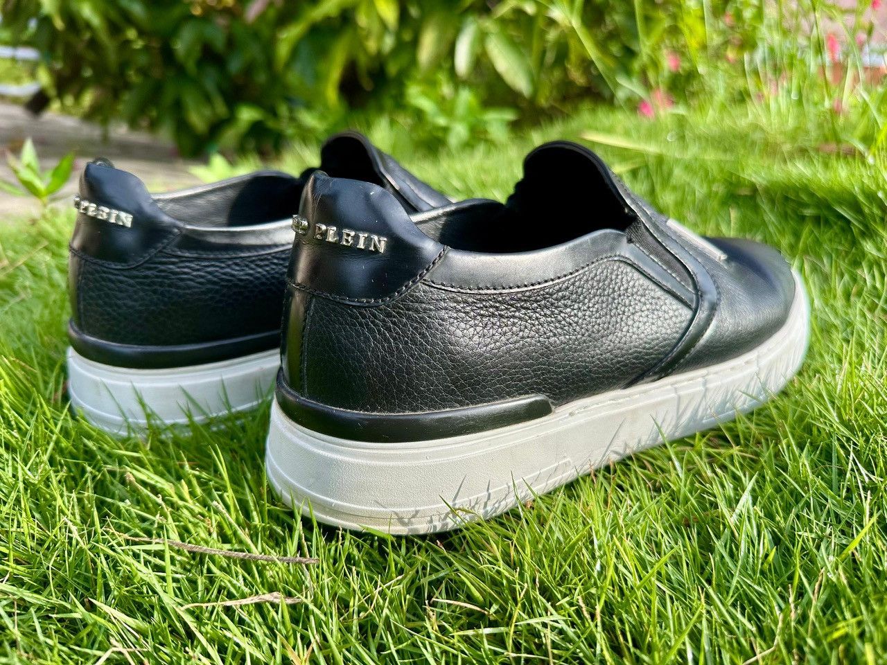 Philipp Plein Authentic Philipp Plein Hexagon Logo Leather Slip On Size US 7.5 / EU 40-41 - 3 Thumbnail