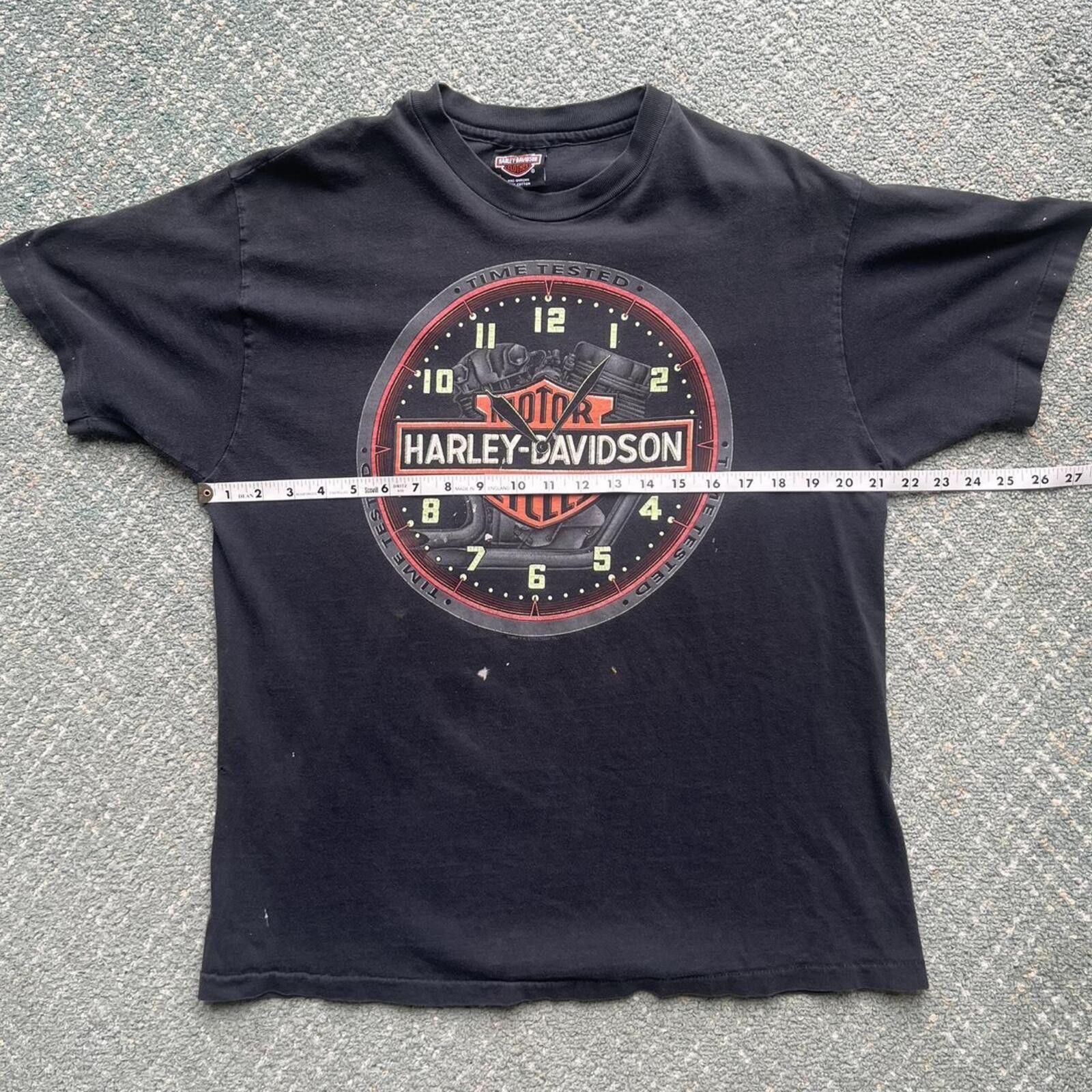 Harley Davidson 1994 Harley Davidson of Suffolk Clock Graphic T-Shirt Size L Size US L / EU 52-54 / 3 - 6 Thumbnail