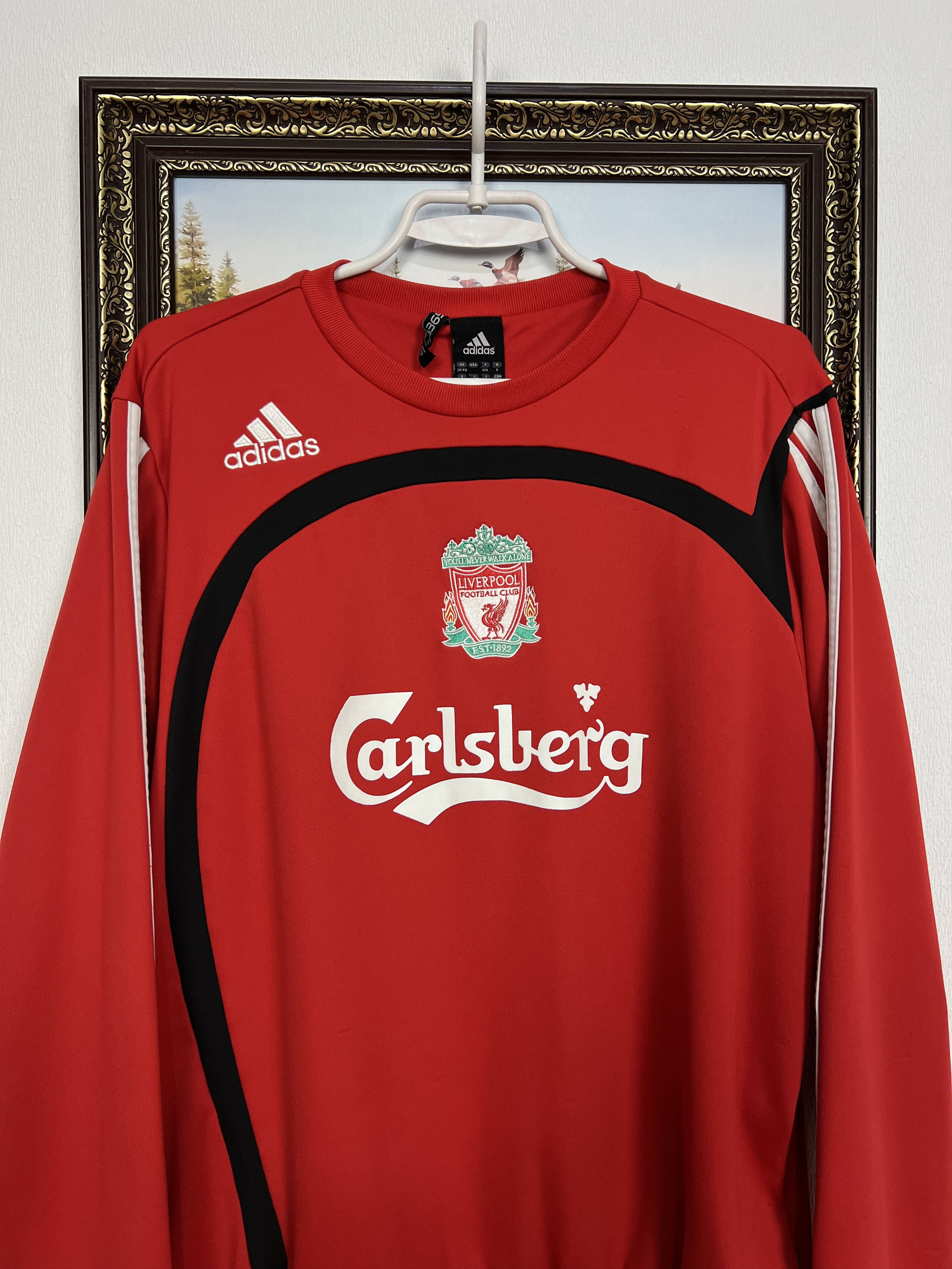 Adidas Liverpool Football Sweatshirt Track Top Crewneck Rare Size US M / EU 48-50 / 2 - 2 Thumbnail