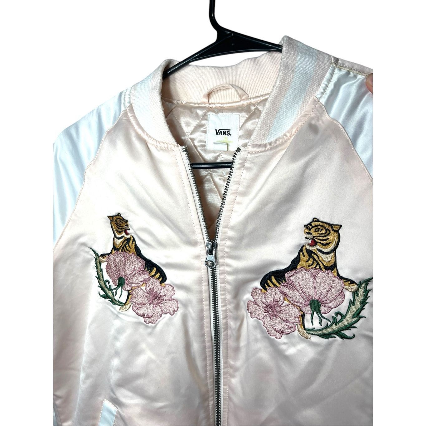Vans Vans Womens Bomber Jacket Tiger Floral Embroidery Baseball P Size S / US 4 / IT 40 - 2 Thumbnail