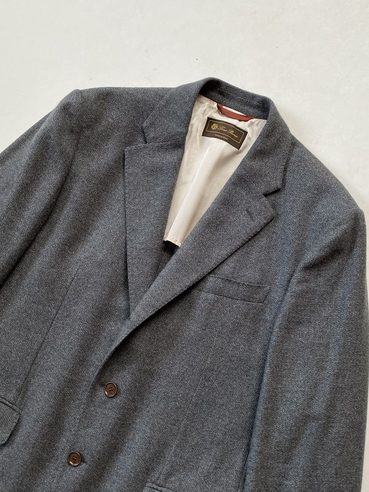 Loro Piana 🔥RRp 3740$ Loro Piana 100% Cashmere Goatskin Grey Blazer Size 42R - 3 Thumbnail