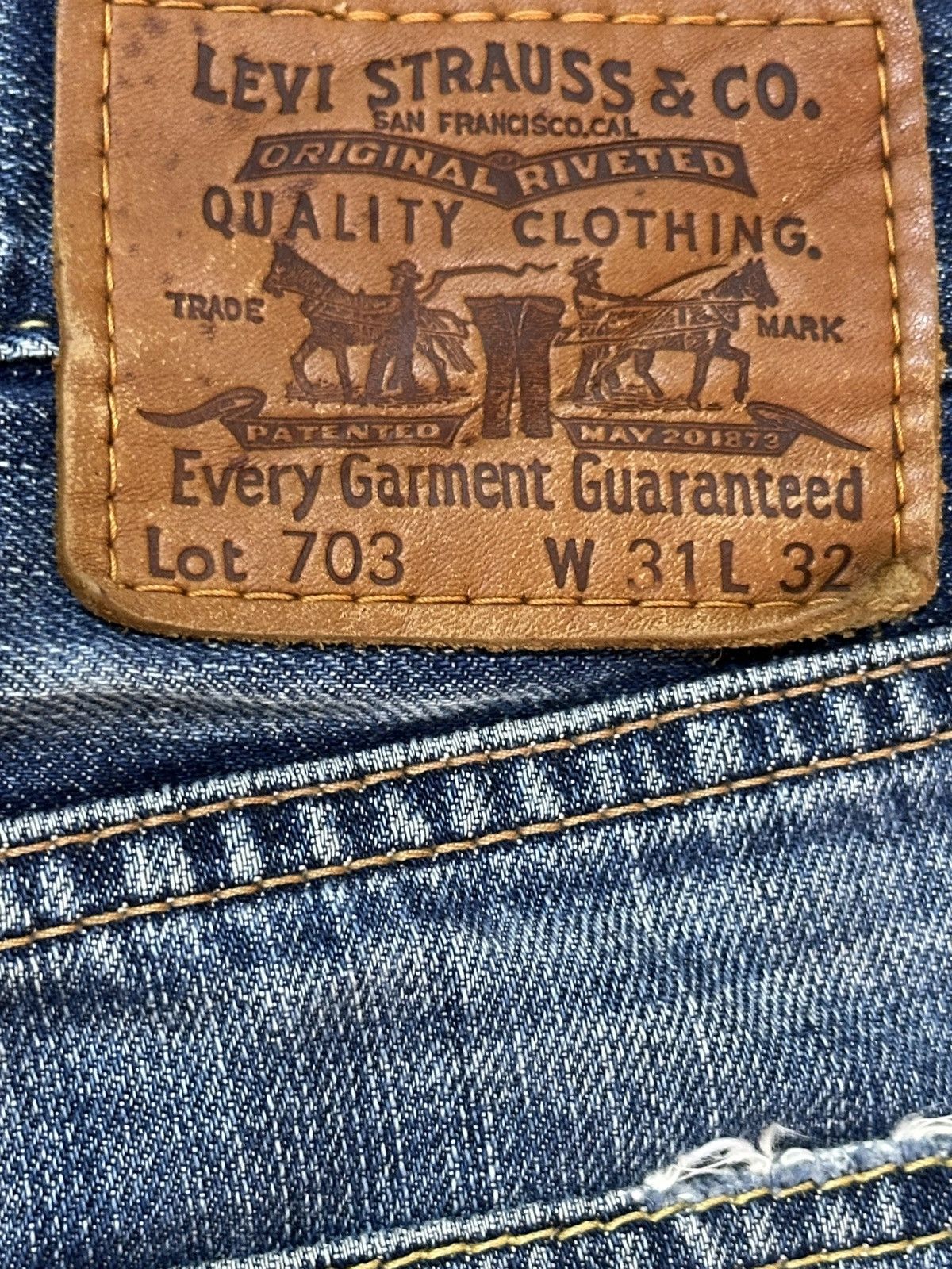 Levi's Vintage 90s Levis 703 Faded Wash Distress Baggy Jeans Size US 32 / EU 48 - 9 Thumbnail