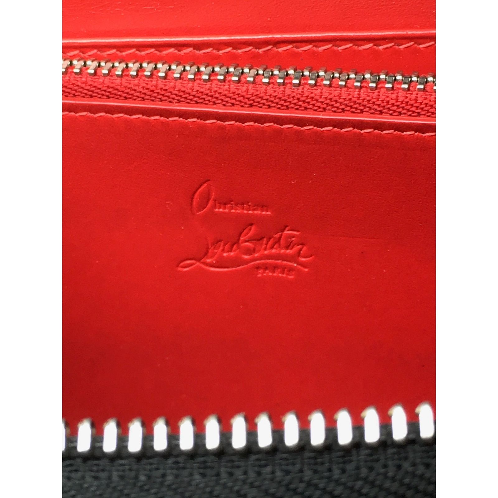 Christian Louboutin Christian Louboutin Silver Studded Zip Around Long Wallet Size ONE SIZE - 4 Thumbnail