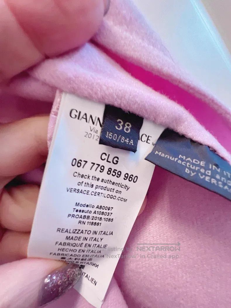 Versace Versace Pink wool coat Size S / US 4 / IT 40 - 4 Thumbnail