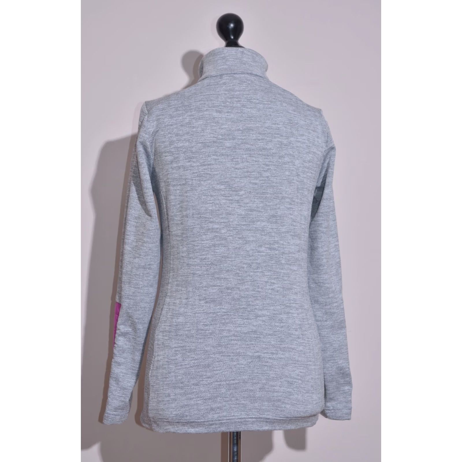 KJUS KJUS Womens Ski Pullover Fleece Half Zip Gray Pink Thermal Layer Top 38 / M Size S / US 4 / IT 40 - 5 Thumbnail