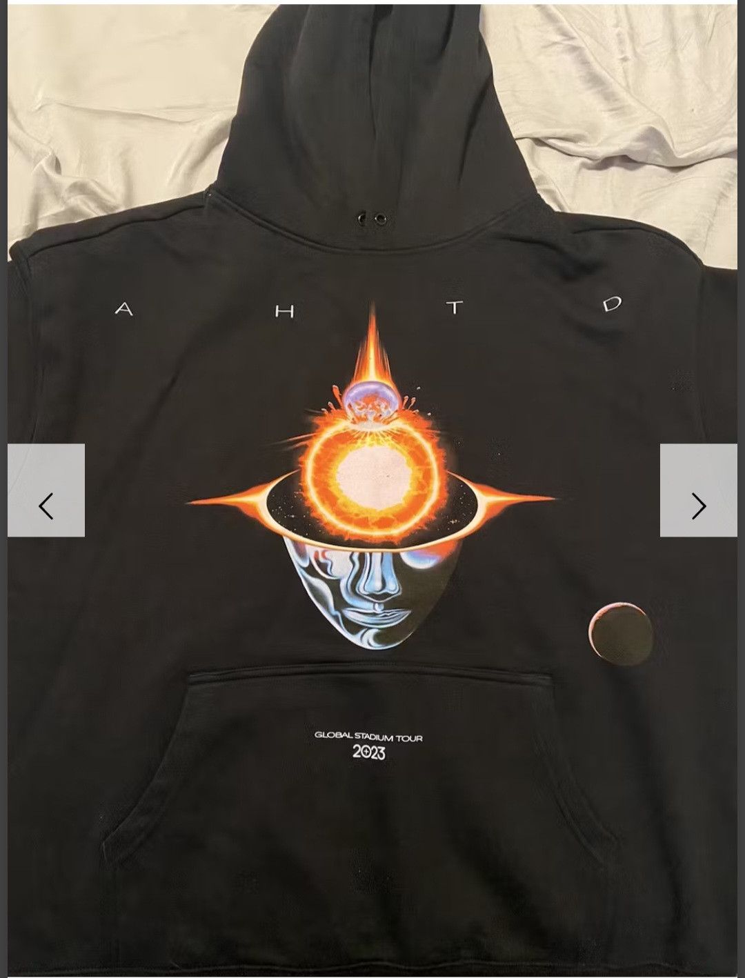 image of Xo Hoodie The Weeknd European Tour 2023 After Hours Til Down in Black, Men's (Size Small)