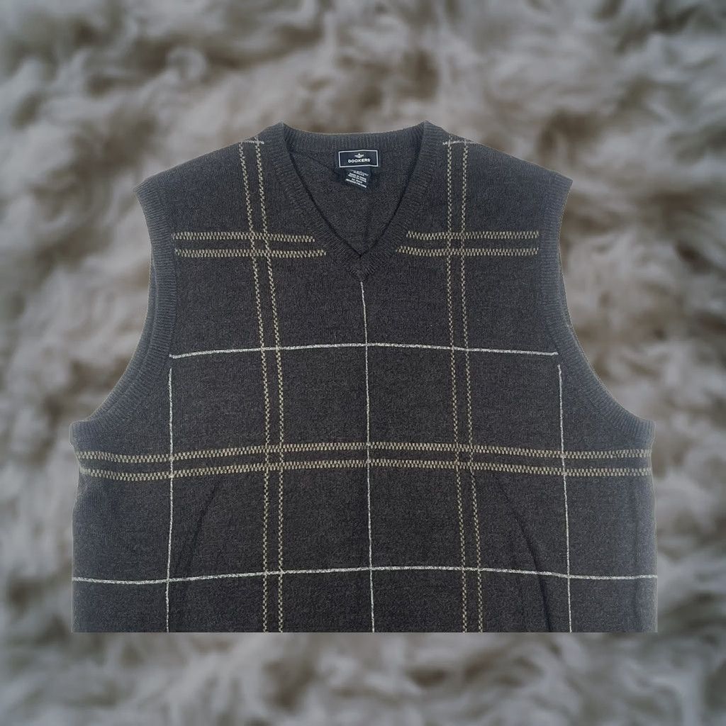 Dockers Dockers Mens V-Neck Multi Color Knit Golf Tennis Sweater Vest Sz L 100% Acrylic Size US L / EU 52-54 / 3 - 1 Thumbnail