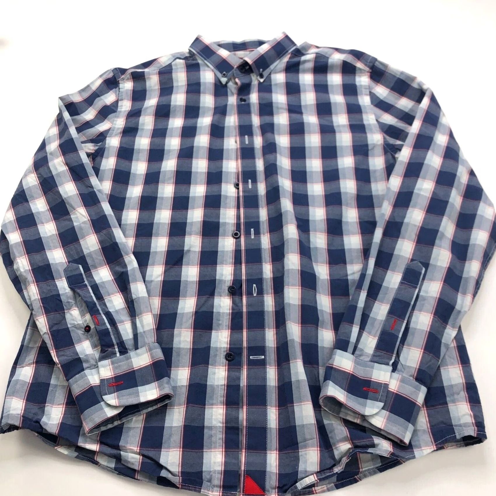 UNTUCKit UNTUCKit Large 100% Cotton SLIM FIT Button Long Sleeve Plaid Casual Shirt Mens L Multicolor Plaid Modern Classic Seasonal Slimming" Size US L / EU 52-54 / 3 - 2 Thumbnail
