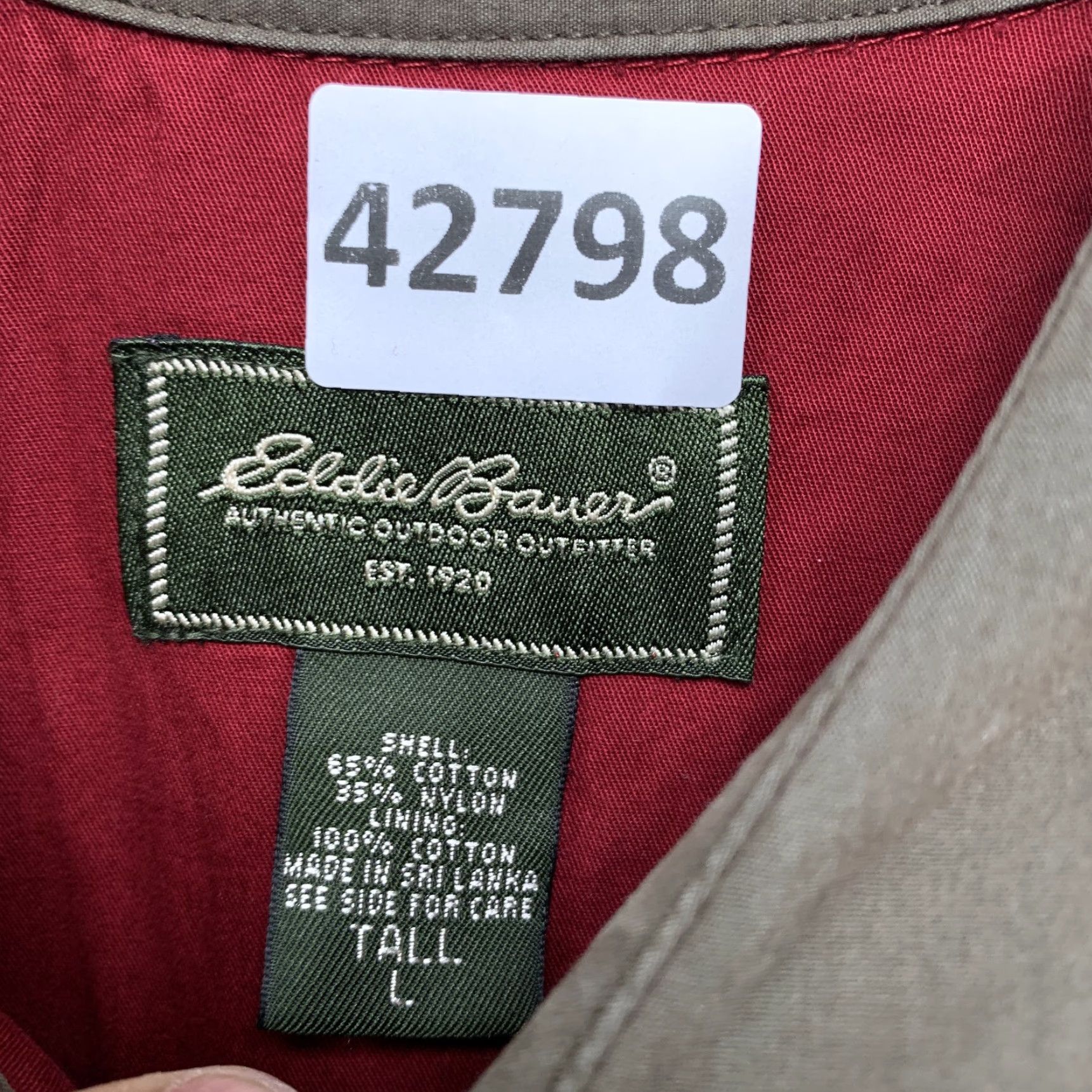 Eddie Bauer Eddie Bauer Outdoor Button-Up Shirt Shacket Men’s LT Large Tall Lined Green Casual Size US L / EU 52-54 / 3 - 3 Thumbnail